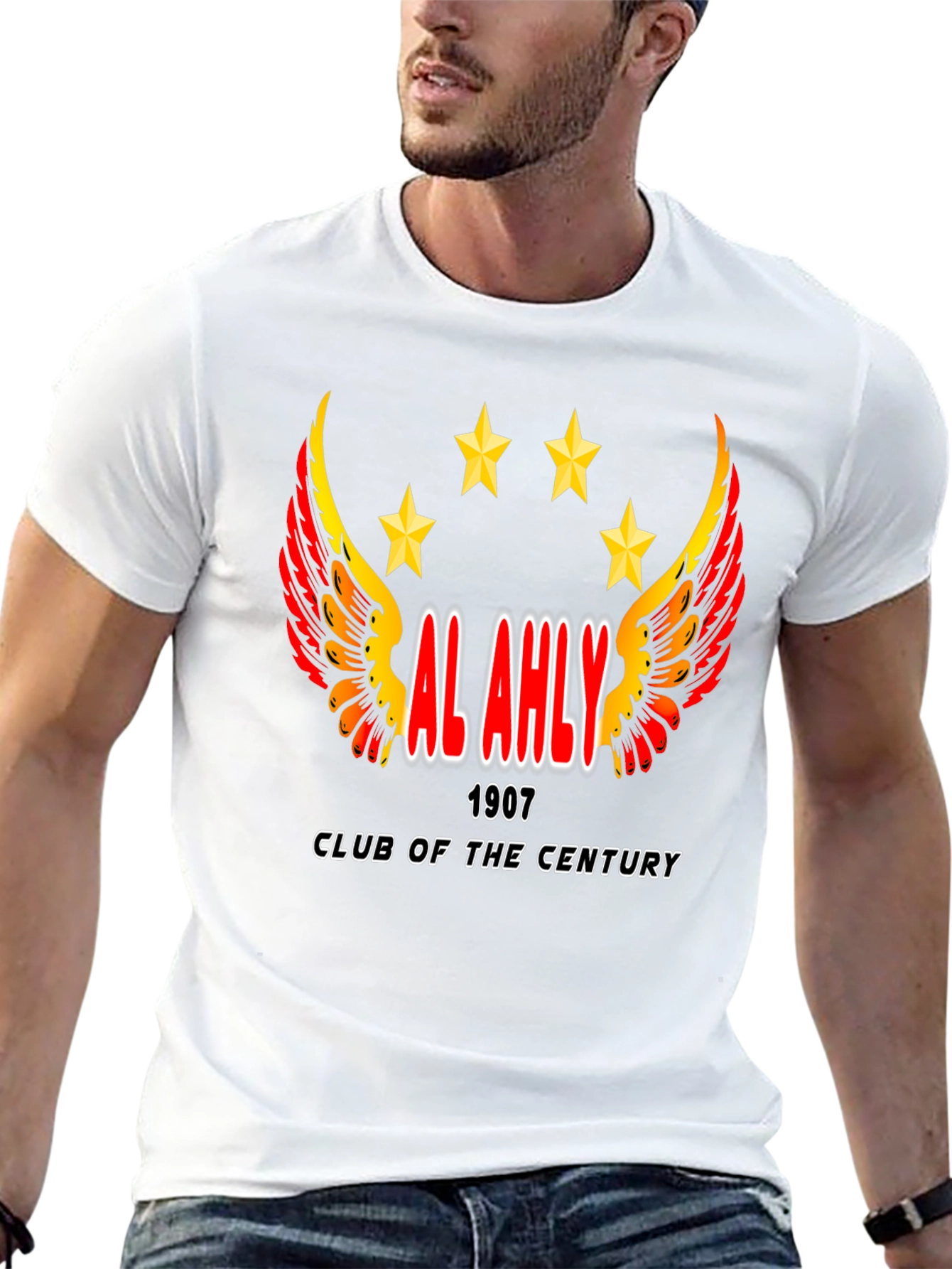 Al Ahly Club T-Shirt - Black Cotton Blend