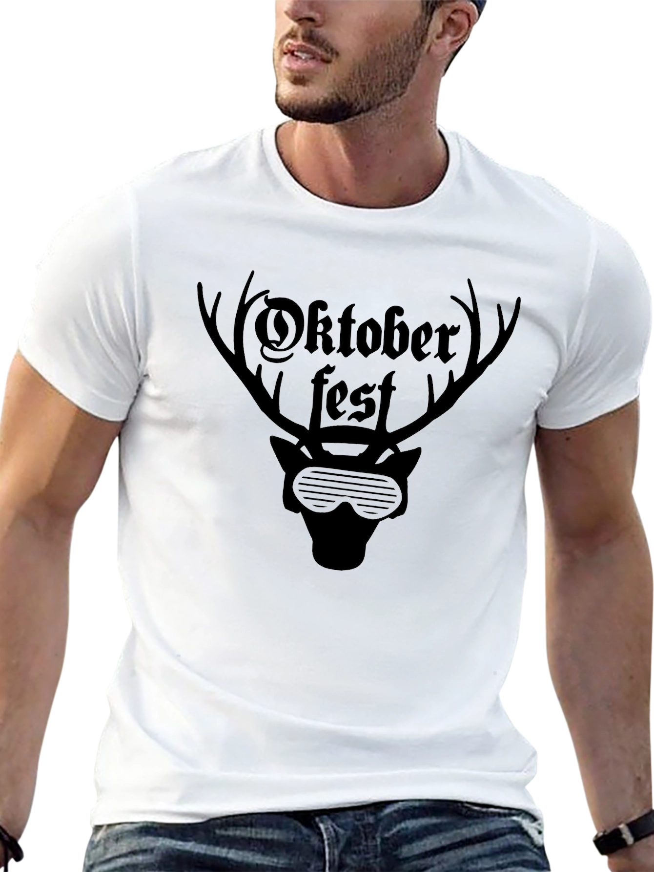 Oktoberfest Deer Graphic T-Shirt