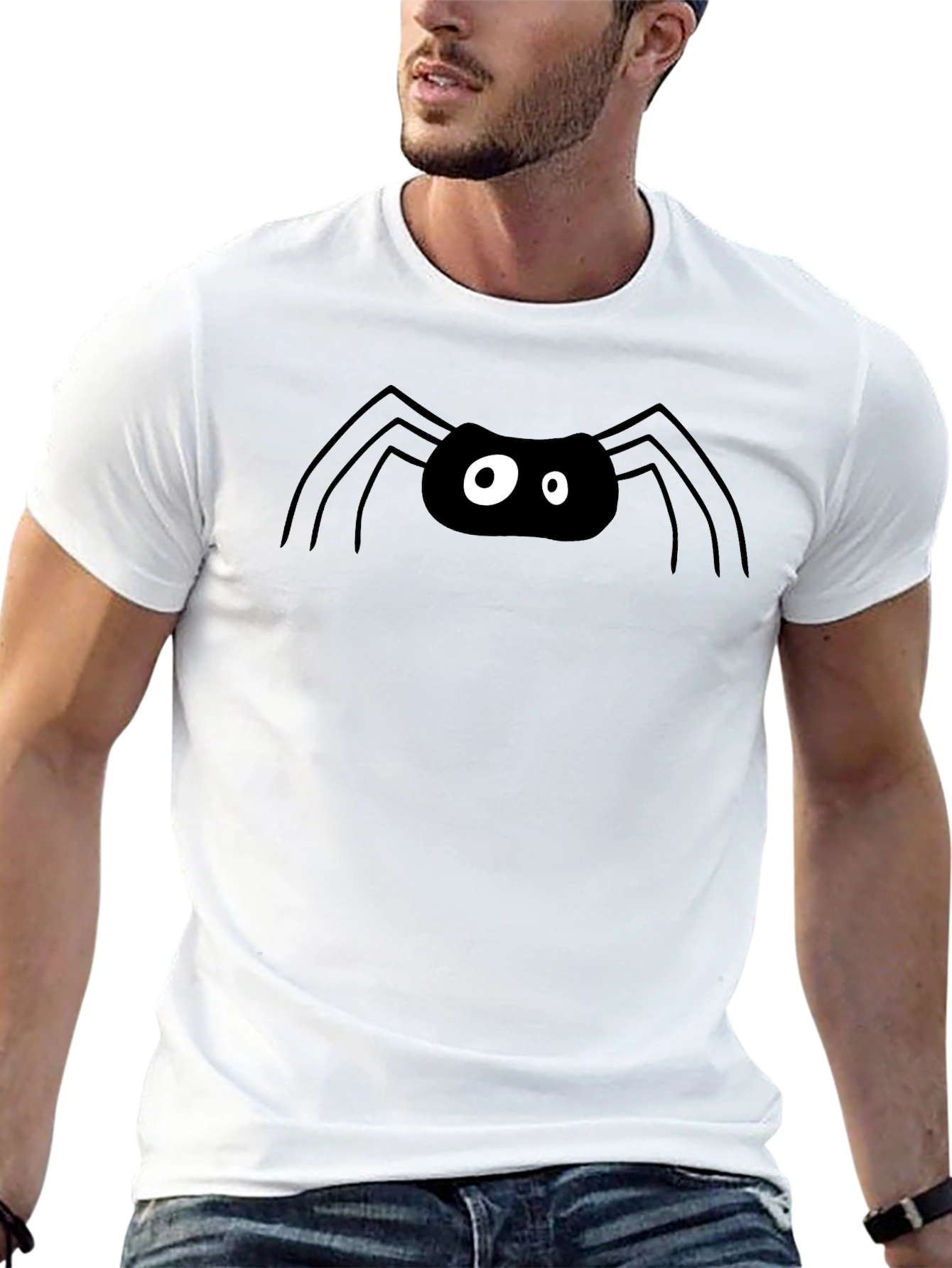 Spooky Spider Graphic Tee - Halloween Ready