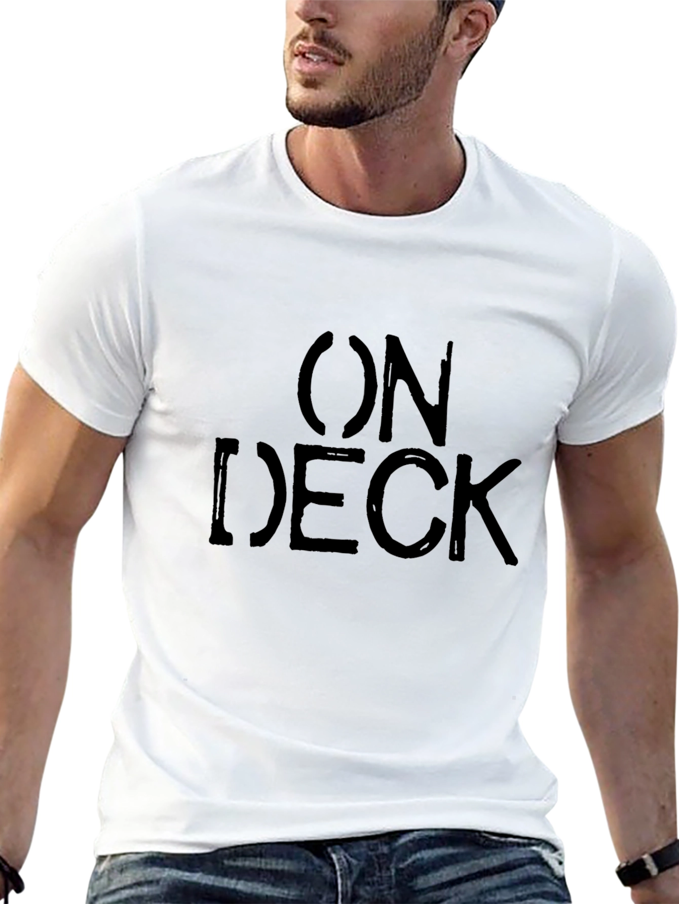 On Deck Graphic Print Mens Black T-Shirt
