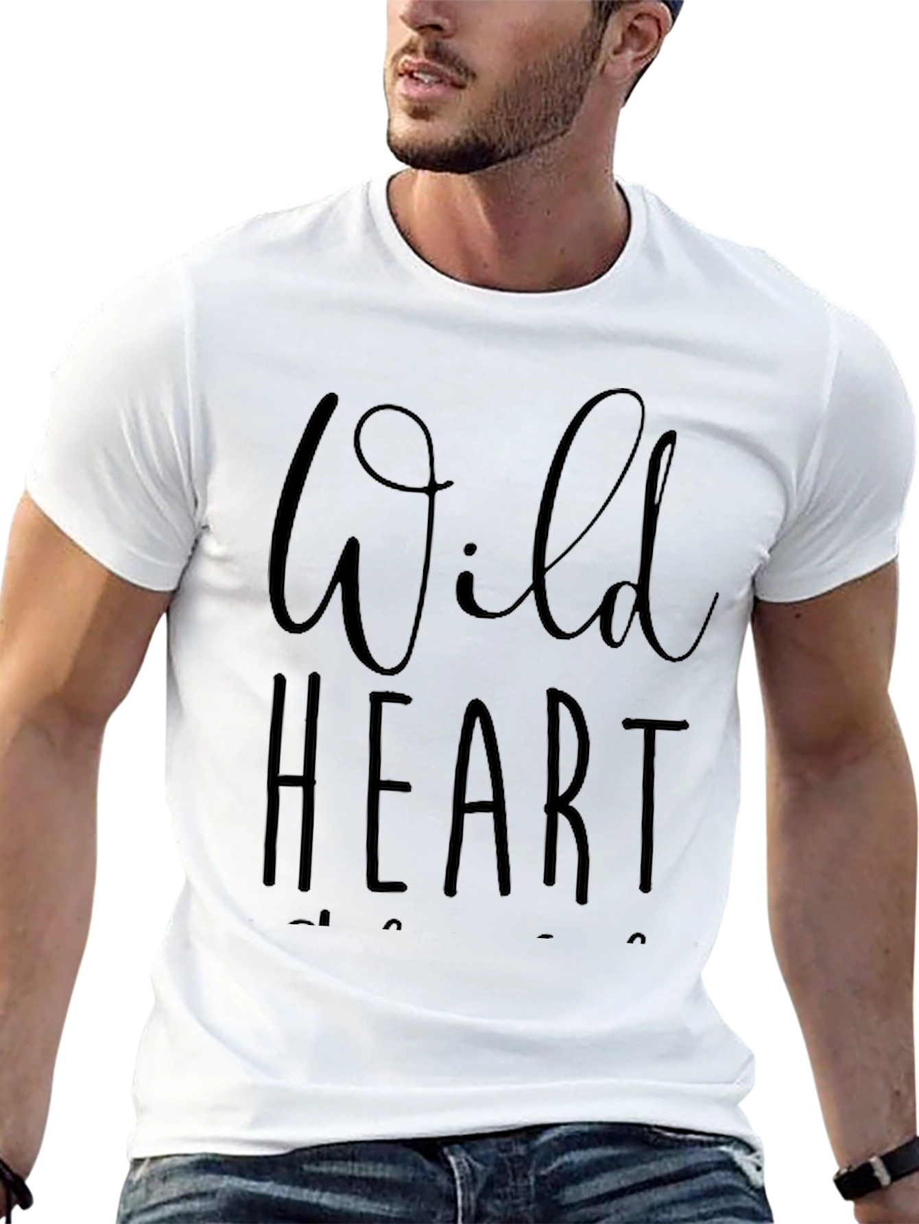 Wild Heart Graphic Tee - Soft Black Casual Shirt
