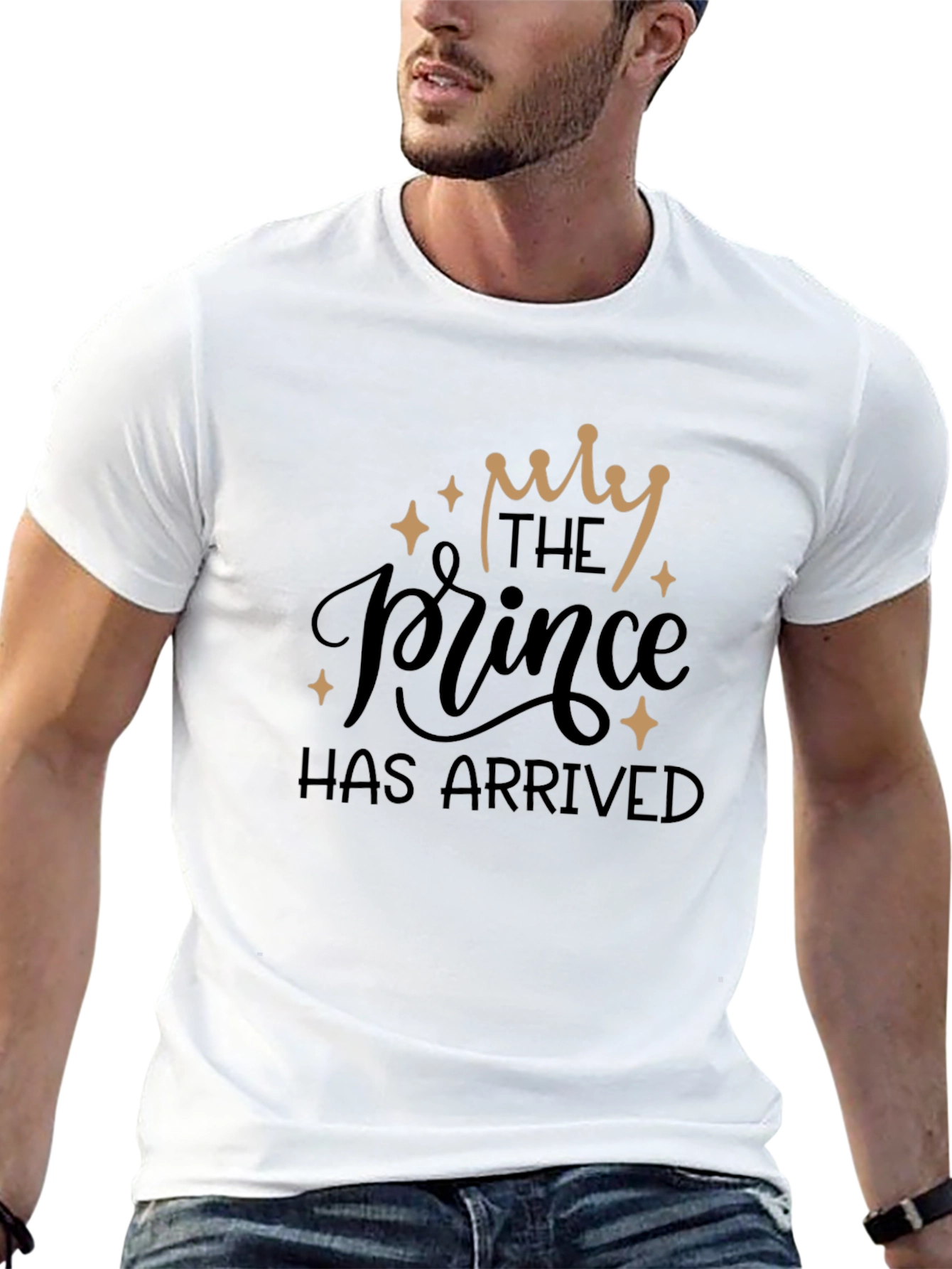 The Prince Has Arrived Black Graphic T-Shirt