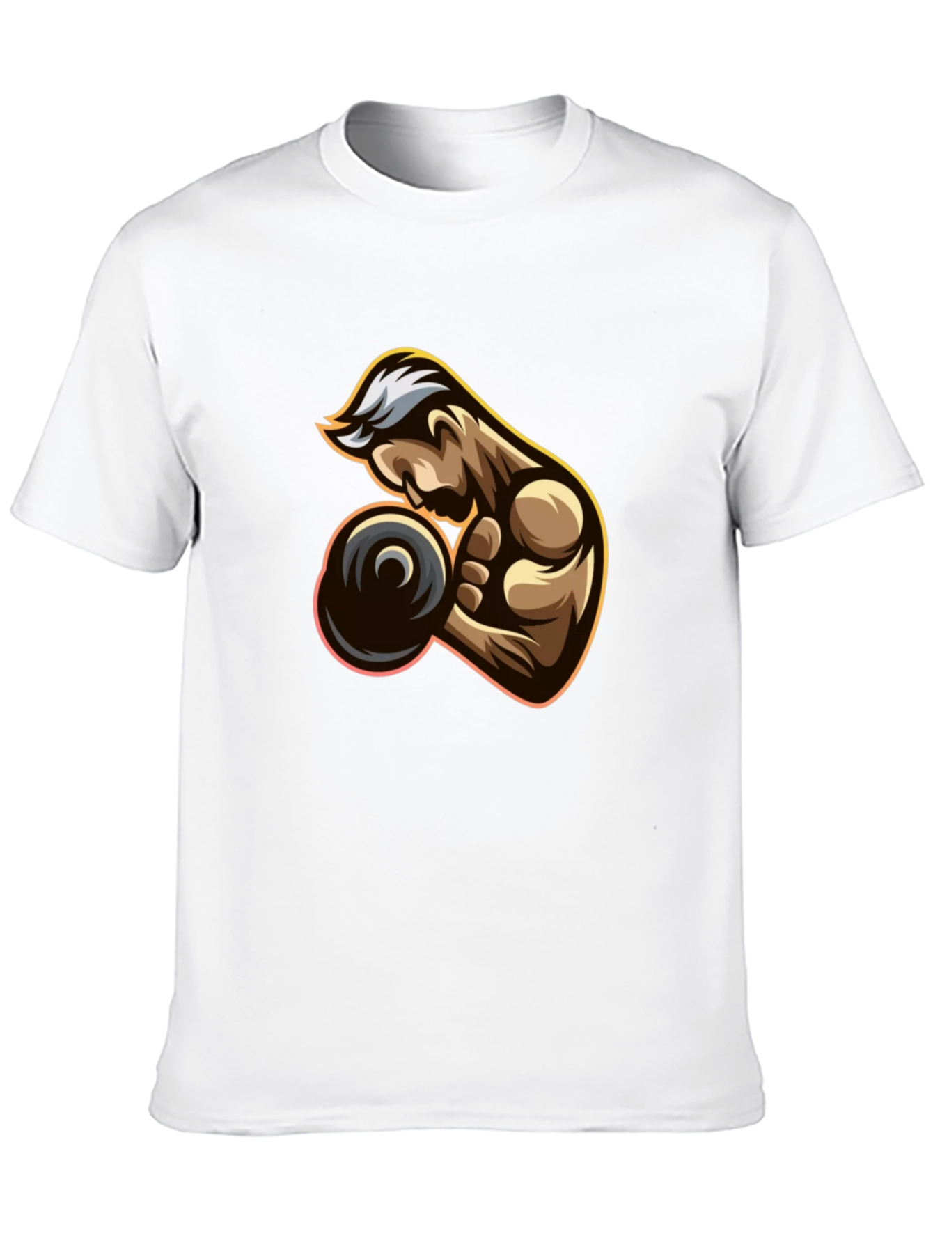 Muscle Man Graphic Tee - Black Cotton