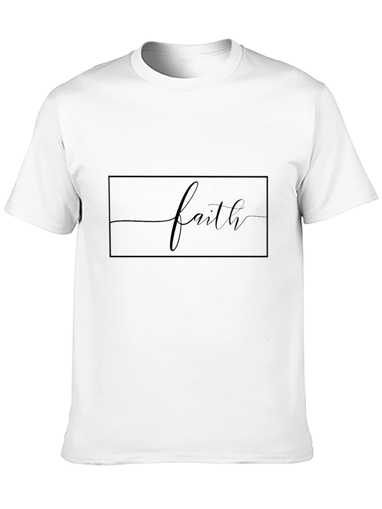 Faith Graphic T-Shirt - Mens Black Crew Neck Tee