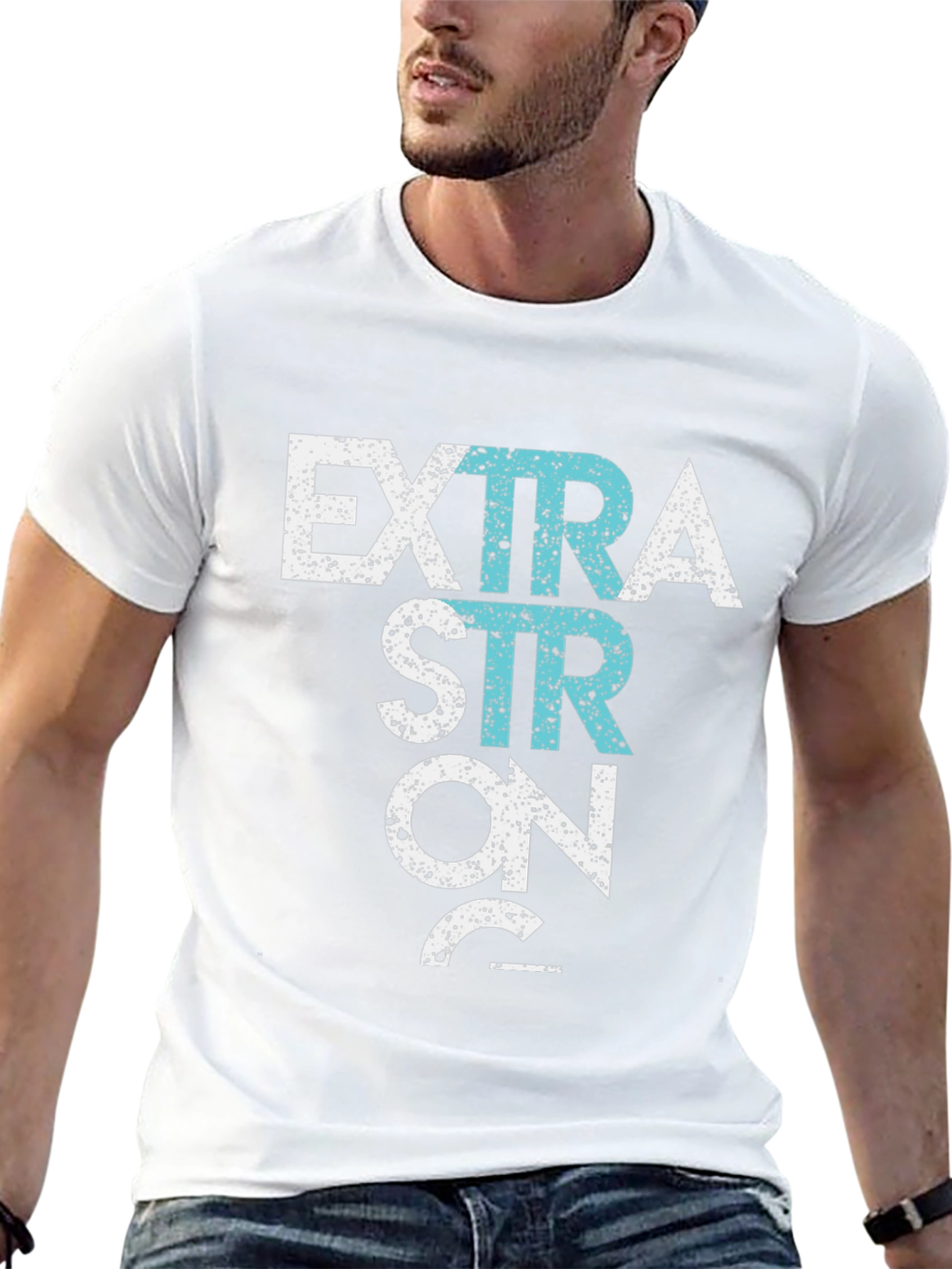 Extra Strong T-Shirt - Black Graphic Tee