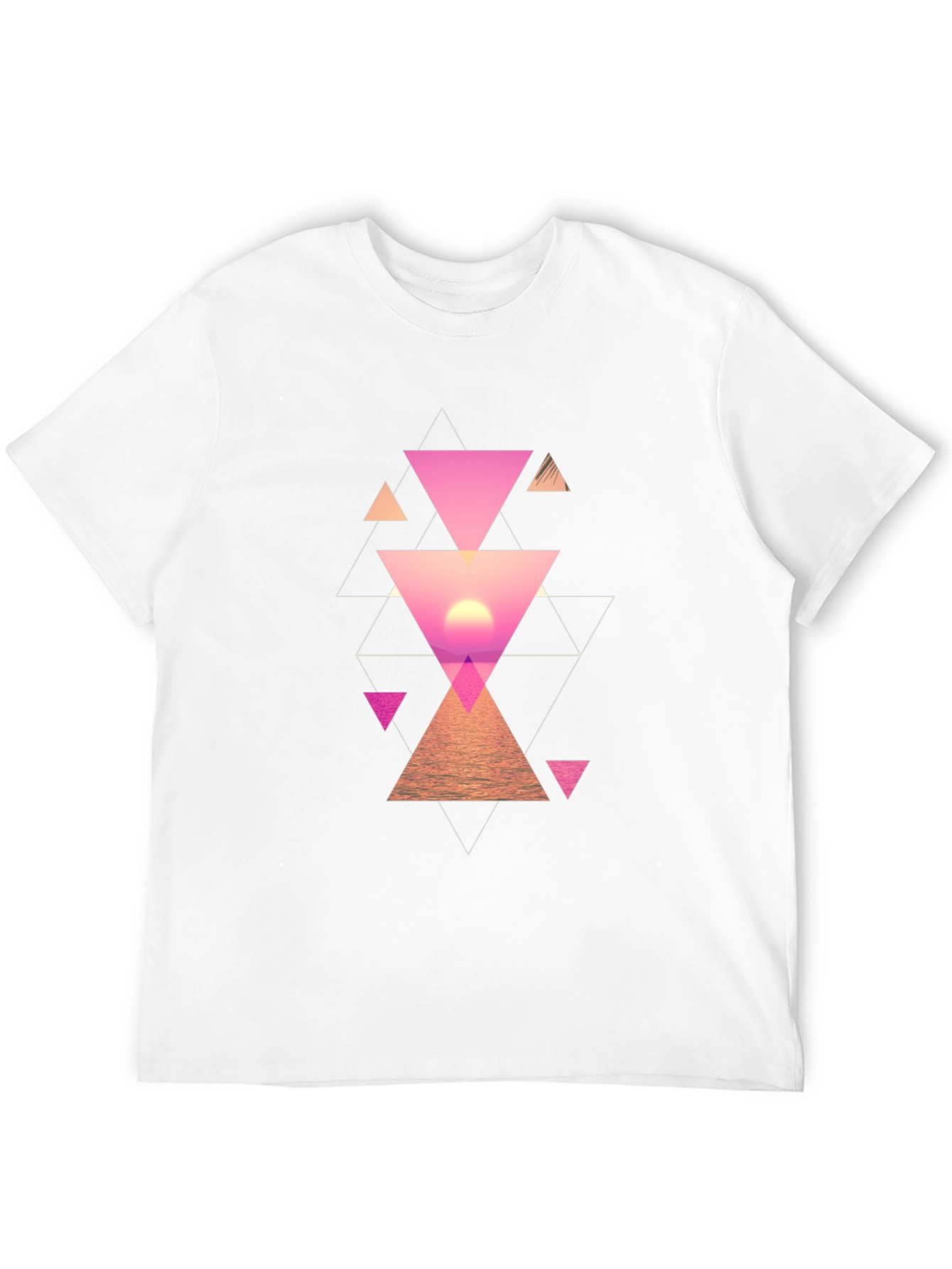 Geometric Sunset Mens Graphic Tee