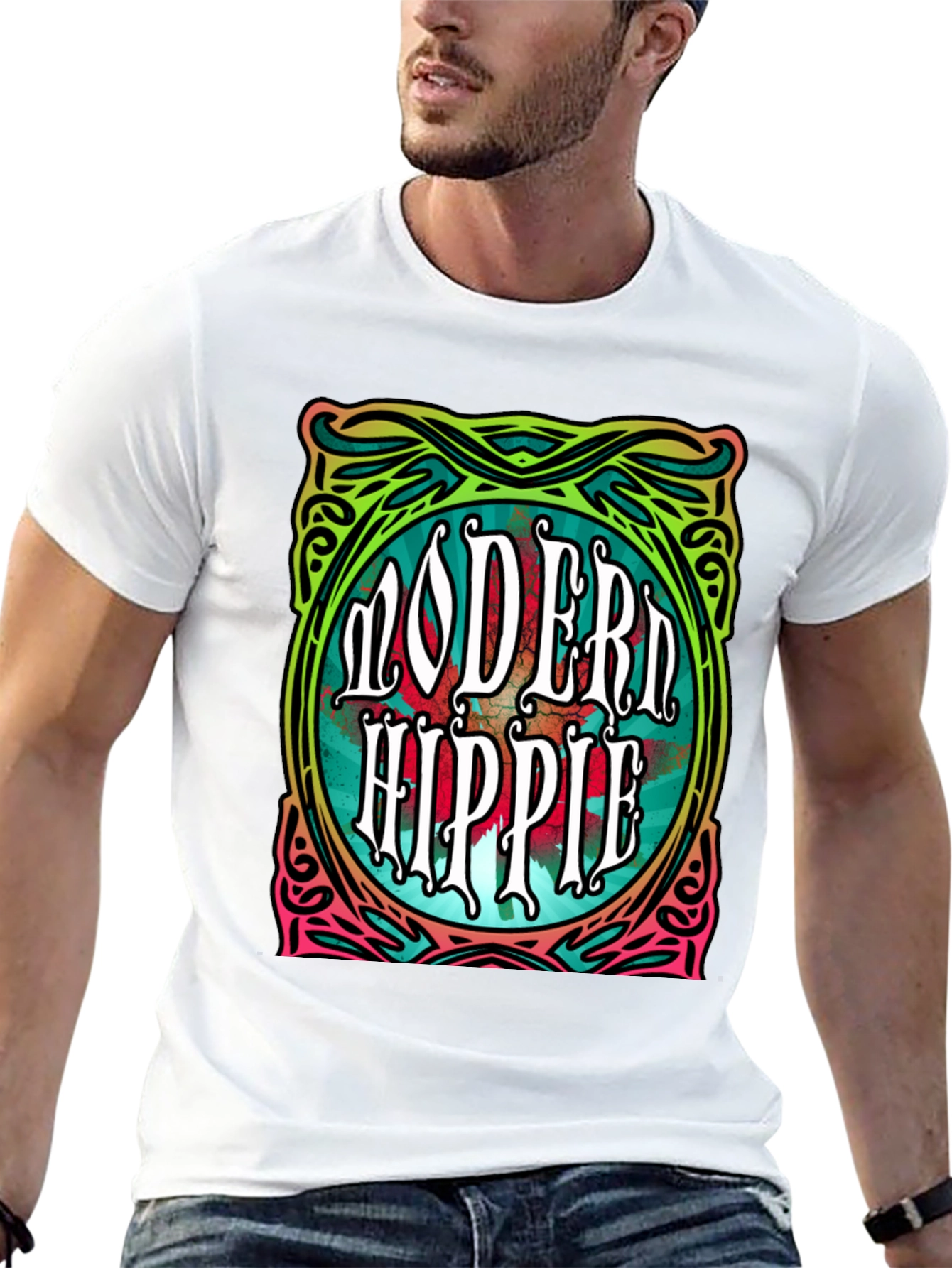Modern Hippie Graphic Tee - Retro Style T-Shirt