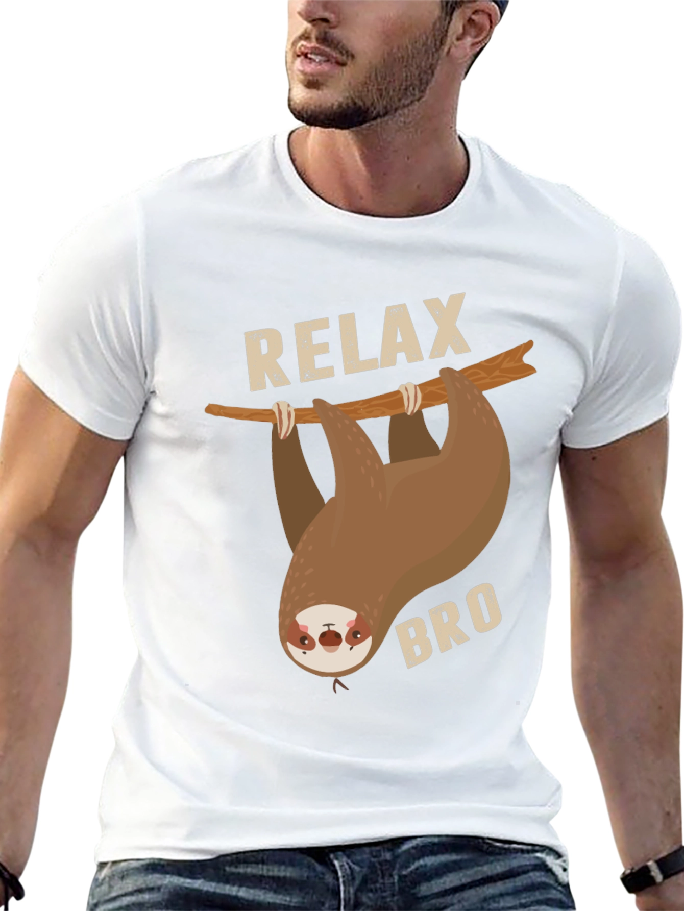 Relax Bro Sloth Graphic T-Shirt
