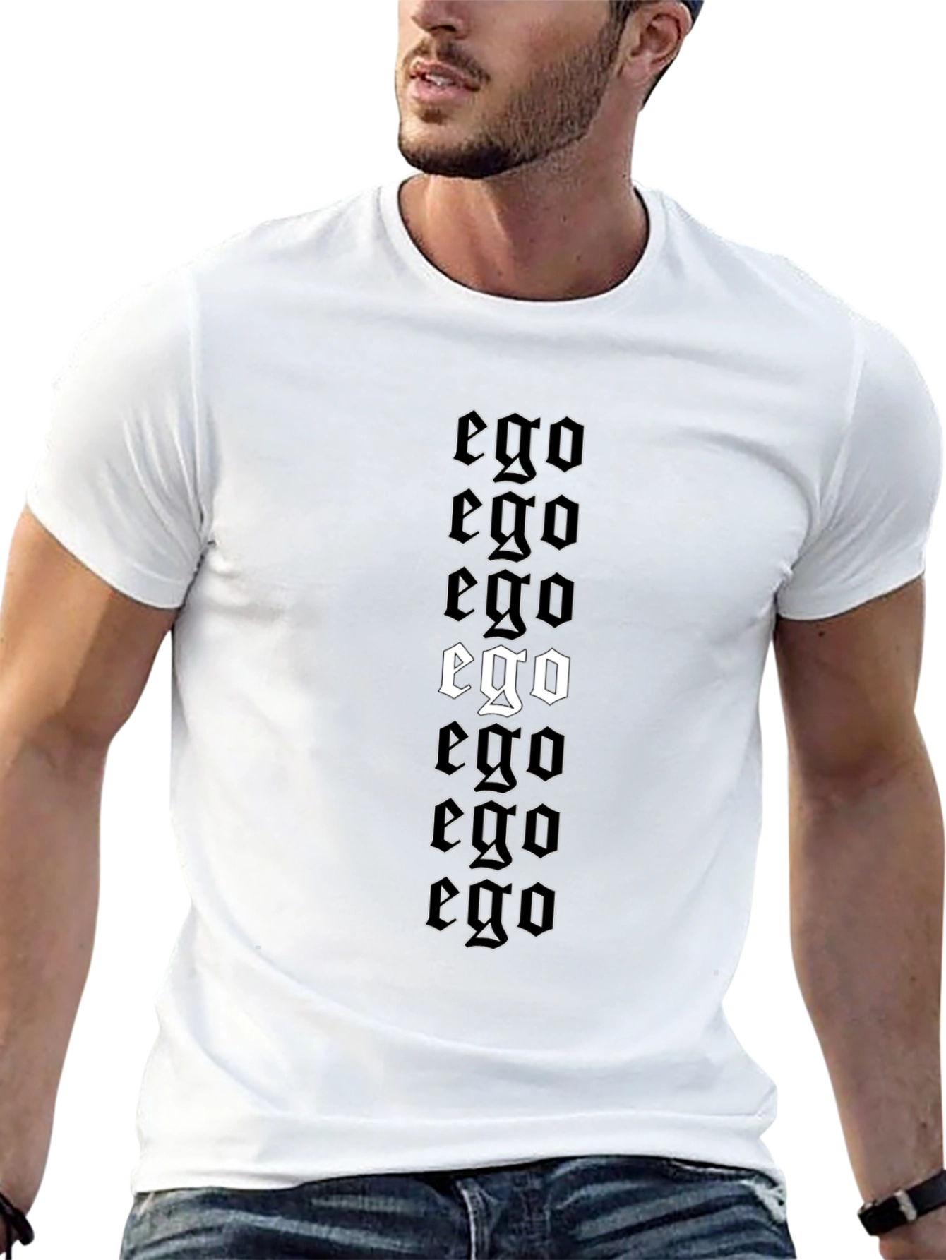 Ego Graphic Print Black T-Shirt