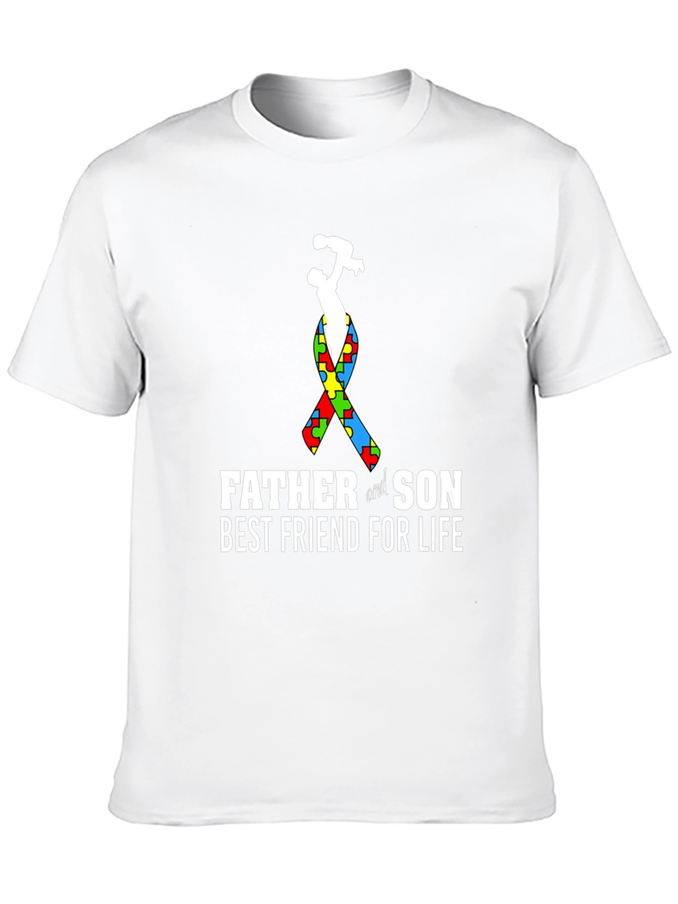 Father and Son Autism Awareness Graphic Tee