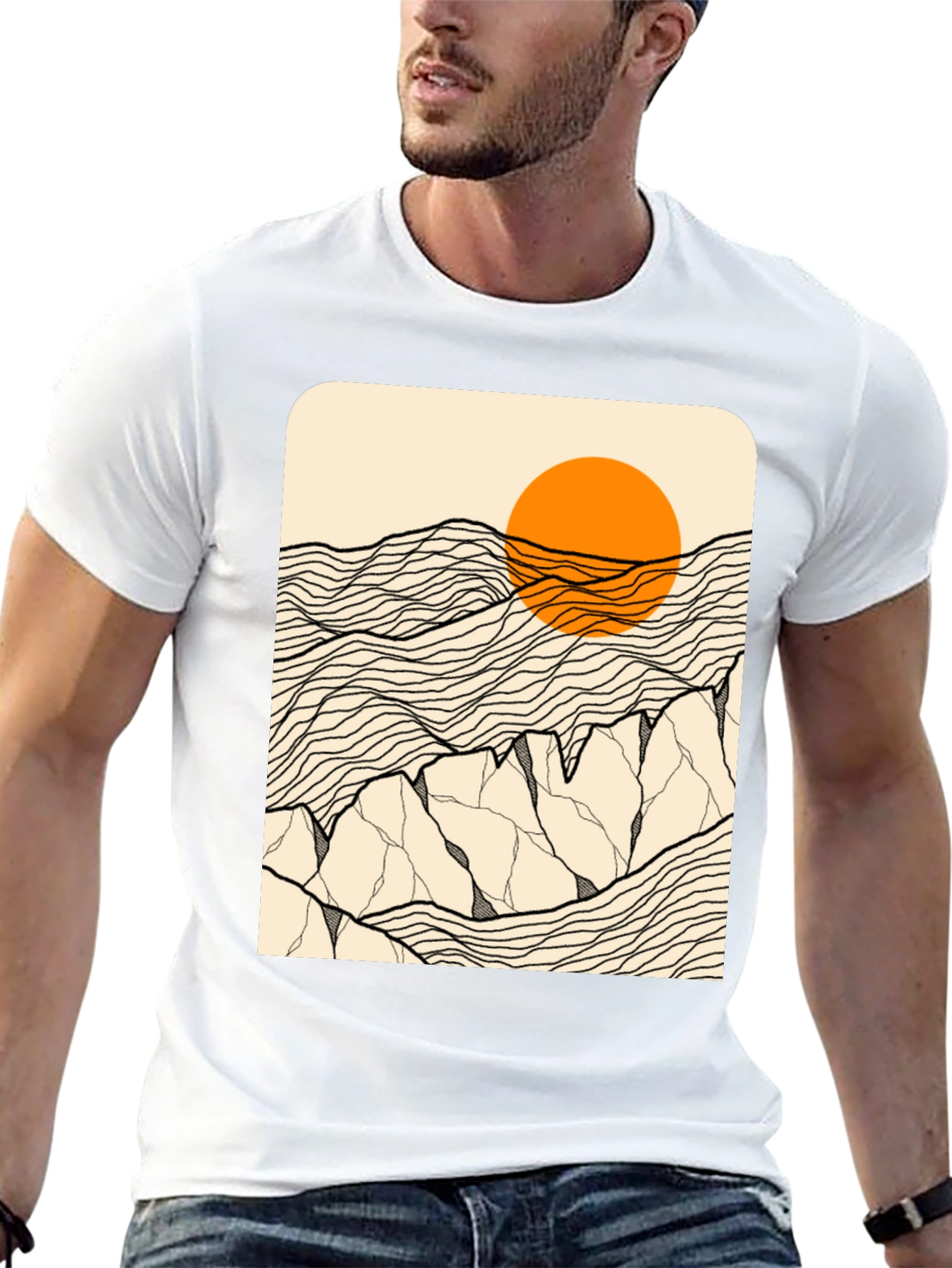 Abstract Mountain Graphic Tee