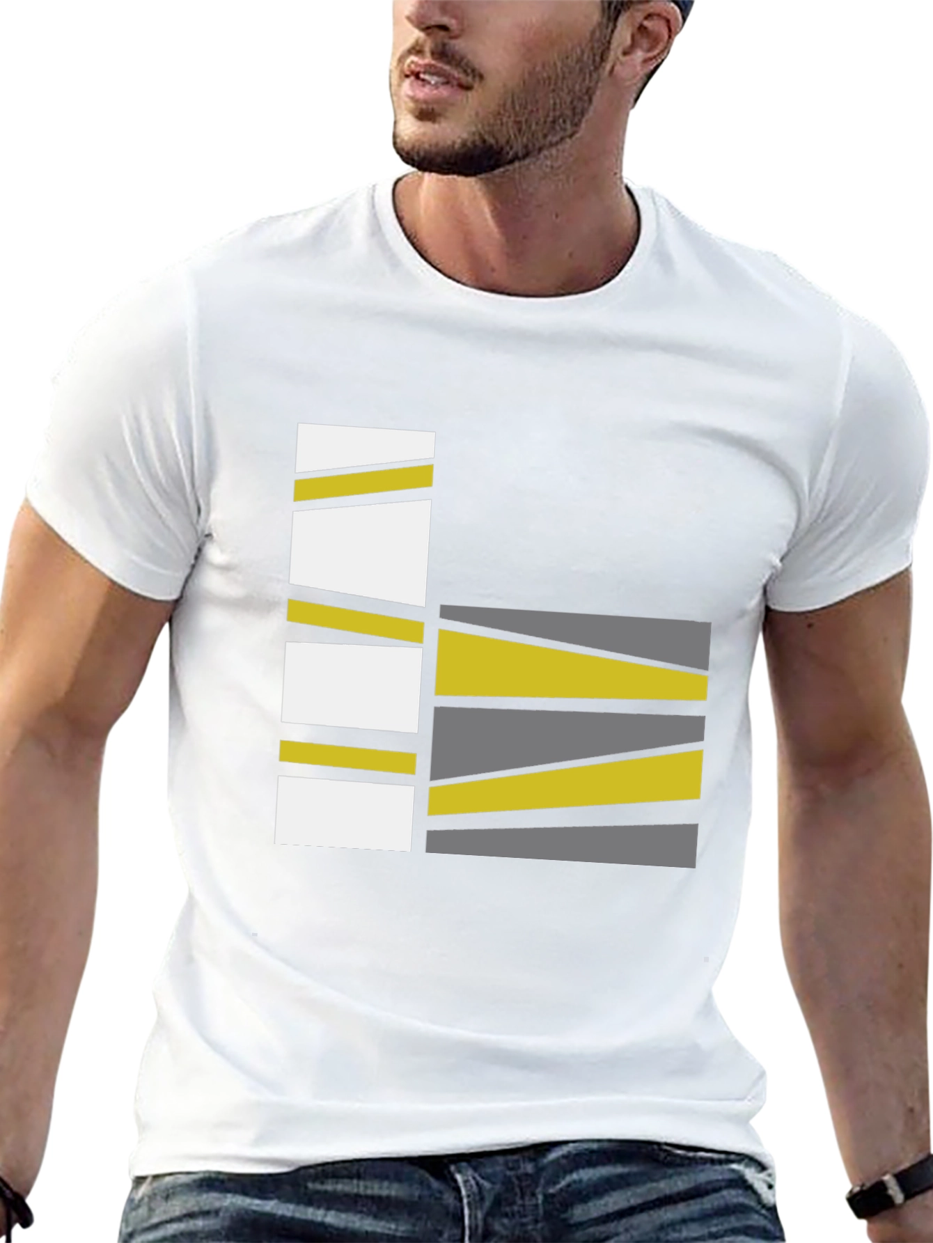 Abstract Geometric Graphic Print Tee