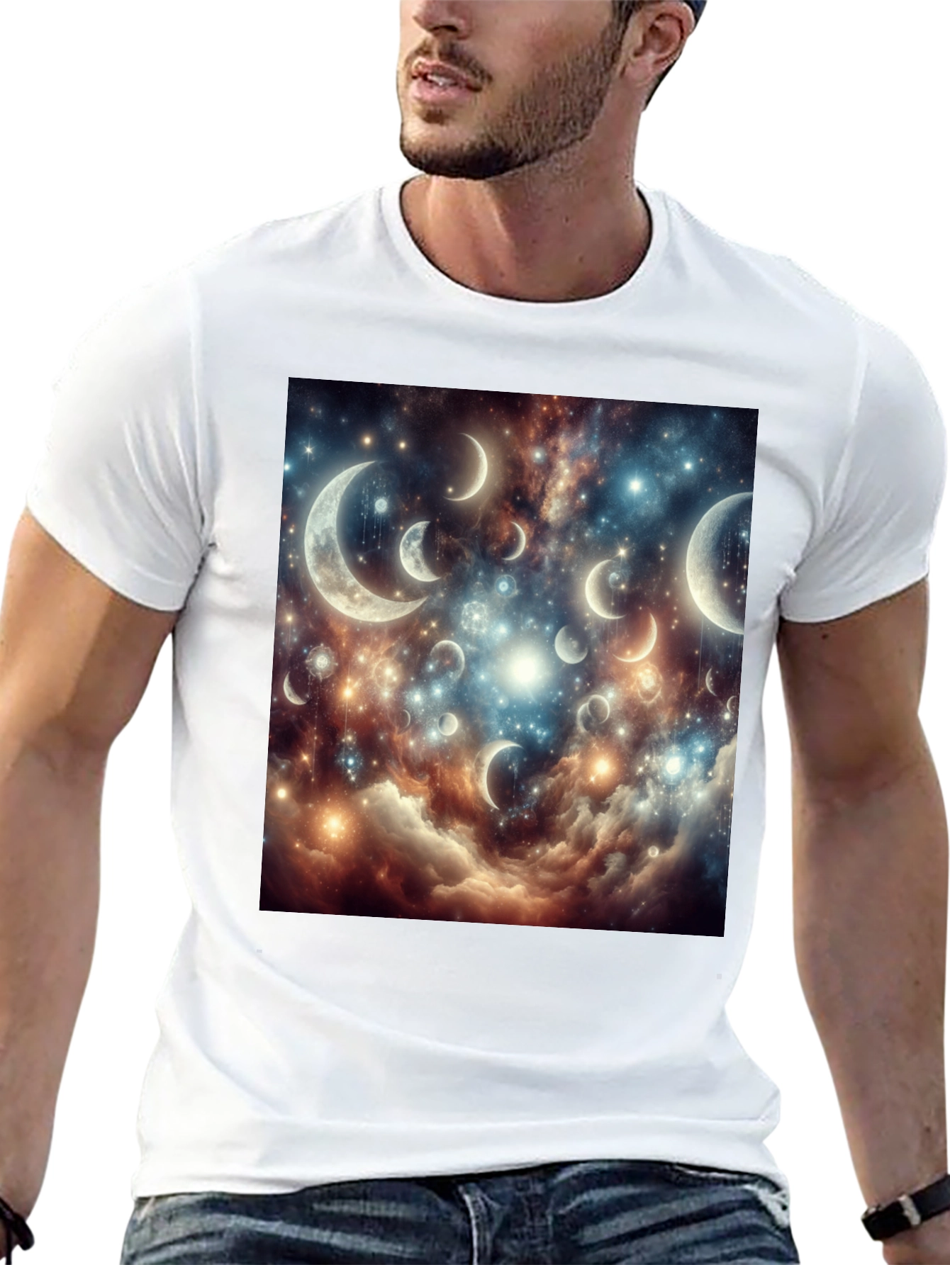 Celestial Moonscape Graphic T-Shirt