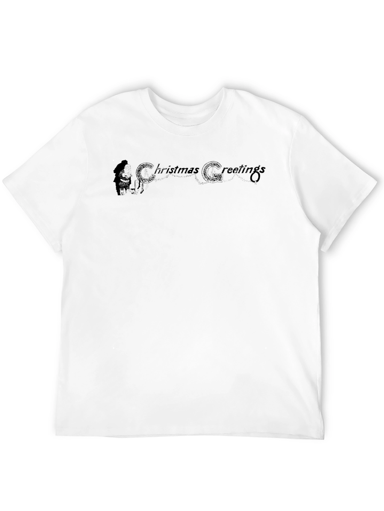 Christmas Greetings Black T-Shirt