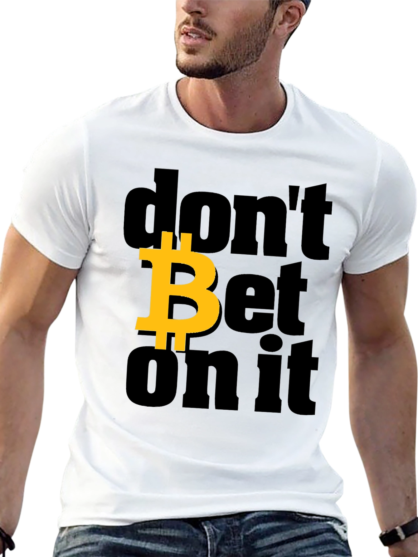 Bitcoin Dont Bet on It Black Graphic Tee