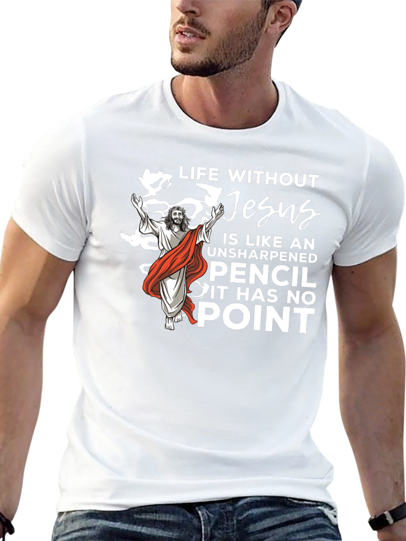 Life Without Jesus Black T-Shirt