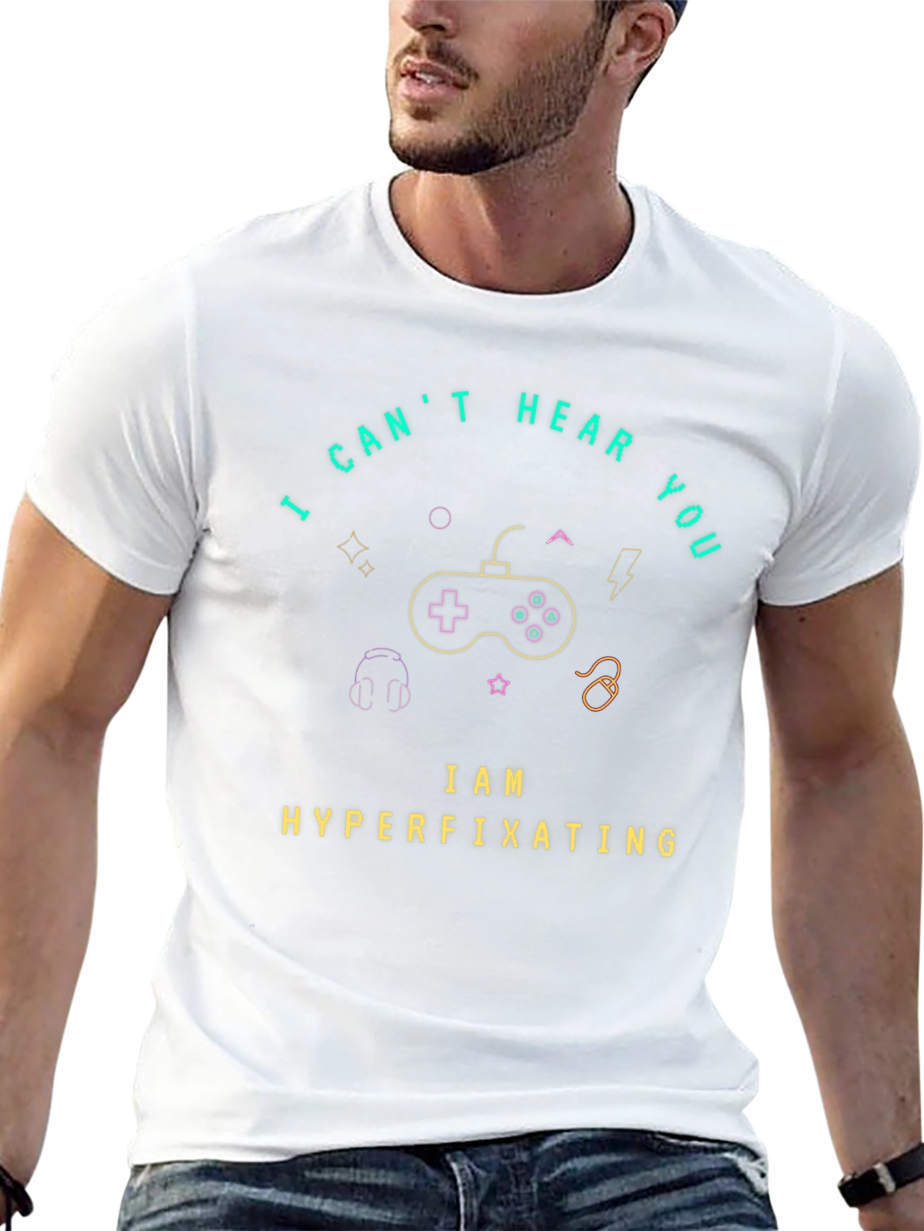 I Cant Hear You Hyperfixating Gamer T-Shirt
