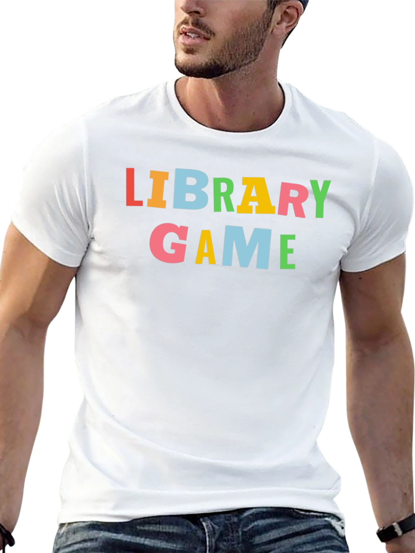 Library Game Graphic Tee - Fun Novelty Shirt