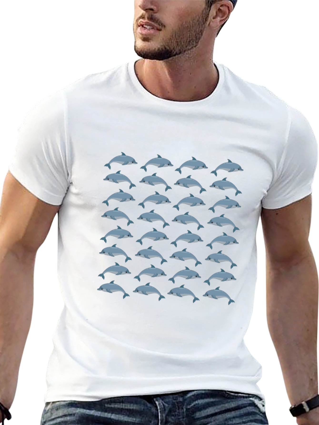 Dolphin Pattern T-Shirt