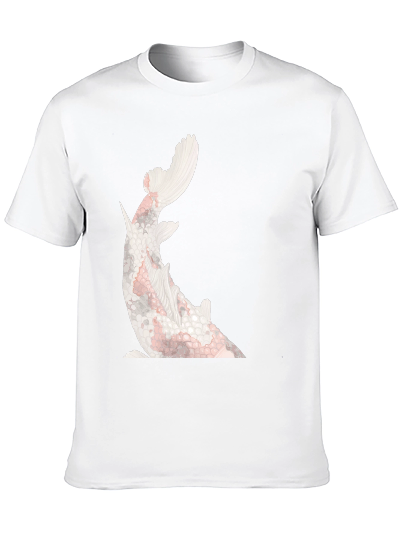 Koi Fish Graphic Tee - Stylish Black Cotton T-Shirt