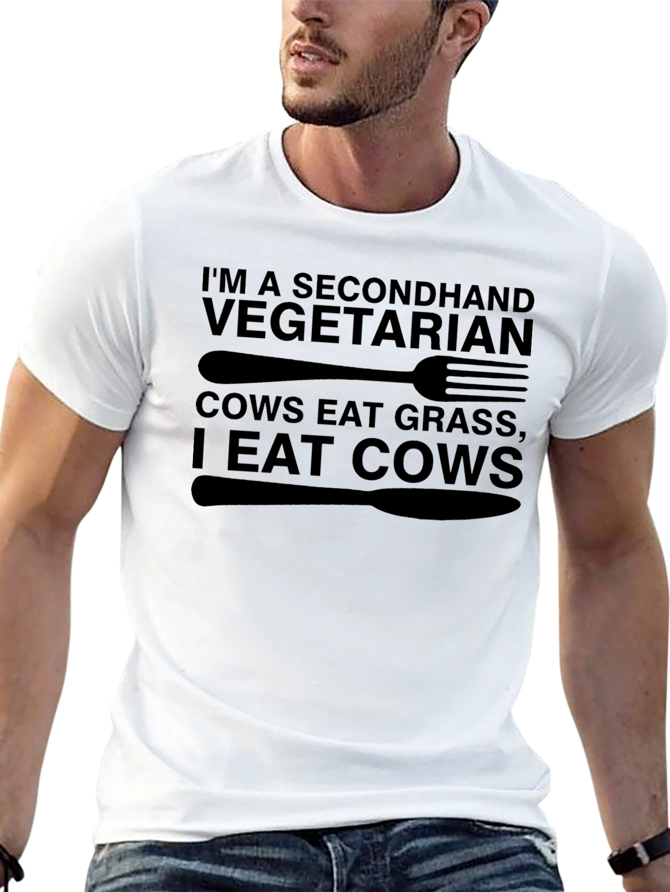 Secondhand Vegetarian Graphic T-Shirt
