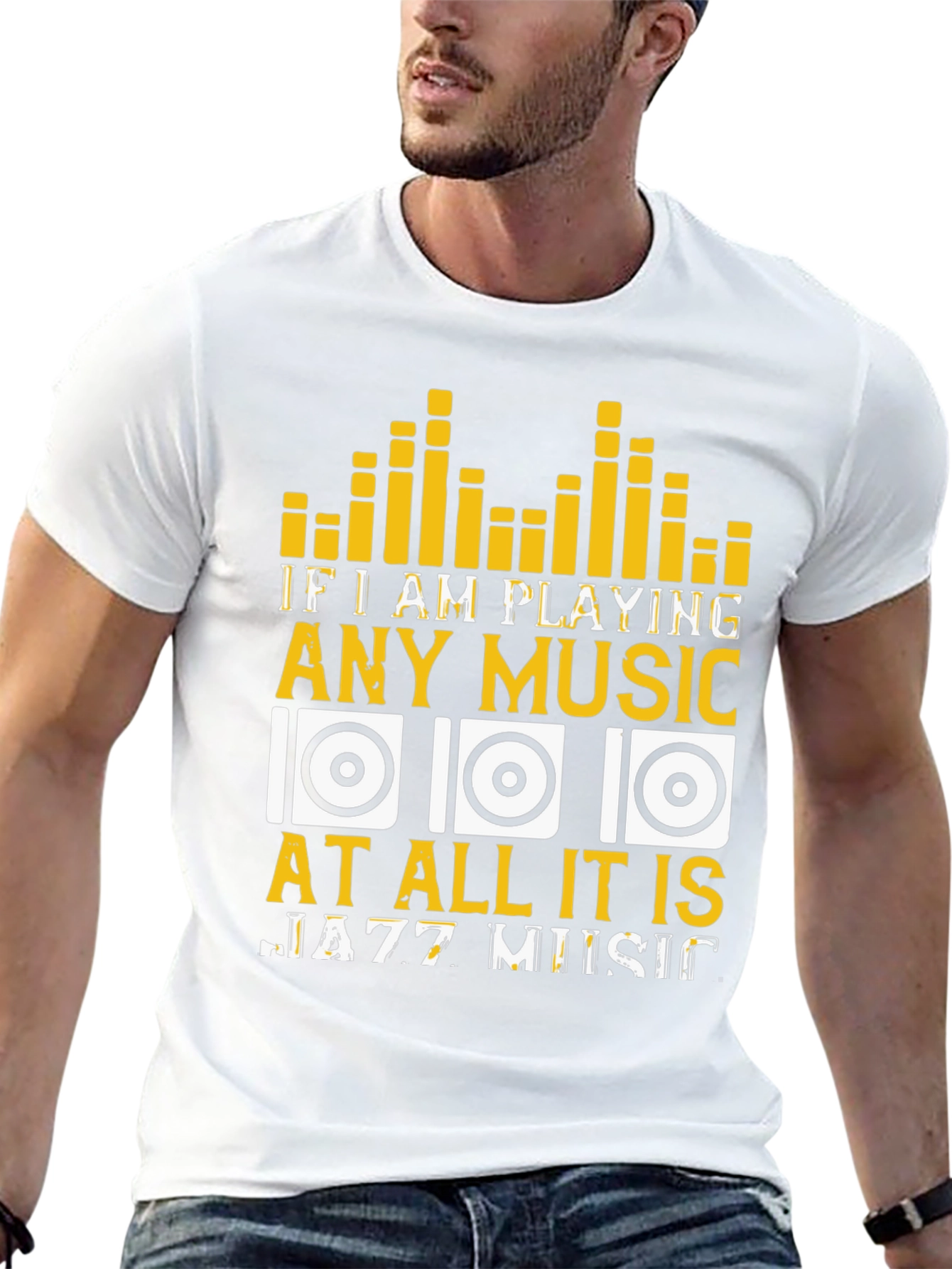 Jazz Music Lover T-Shirt - Music Equalizer Design