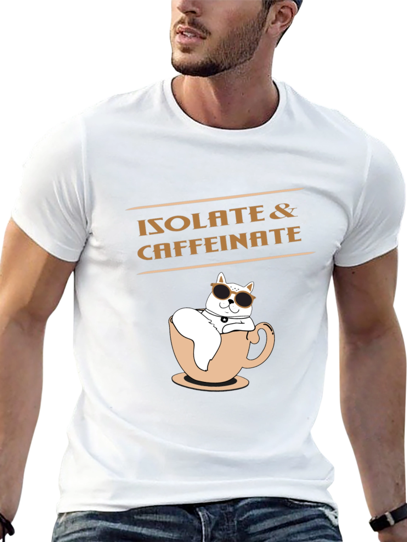 Isolate & Caffeinate Black T-Shirt