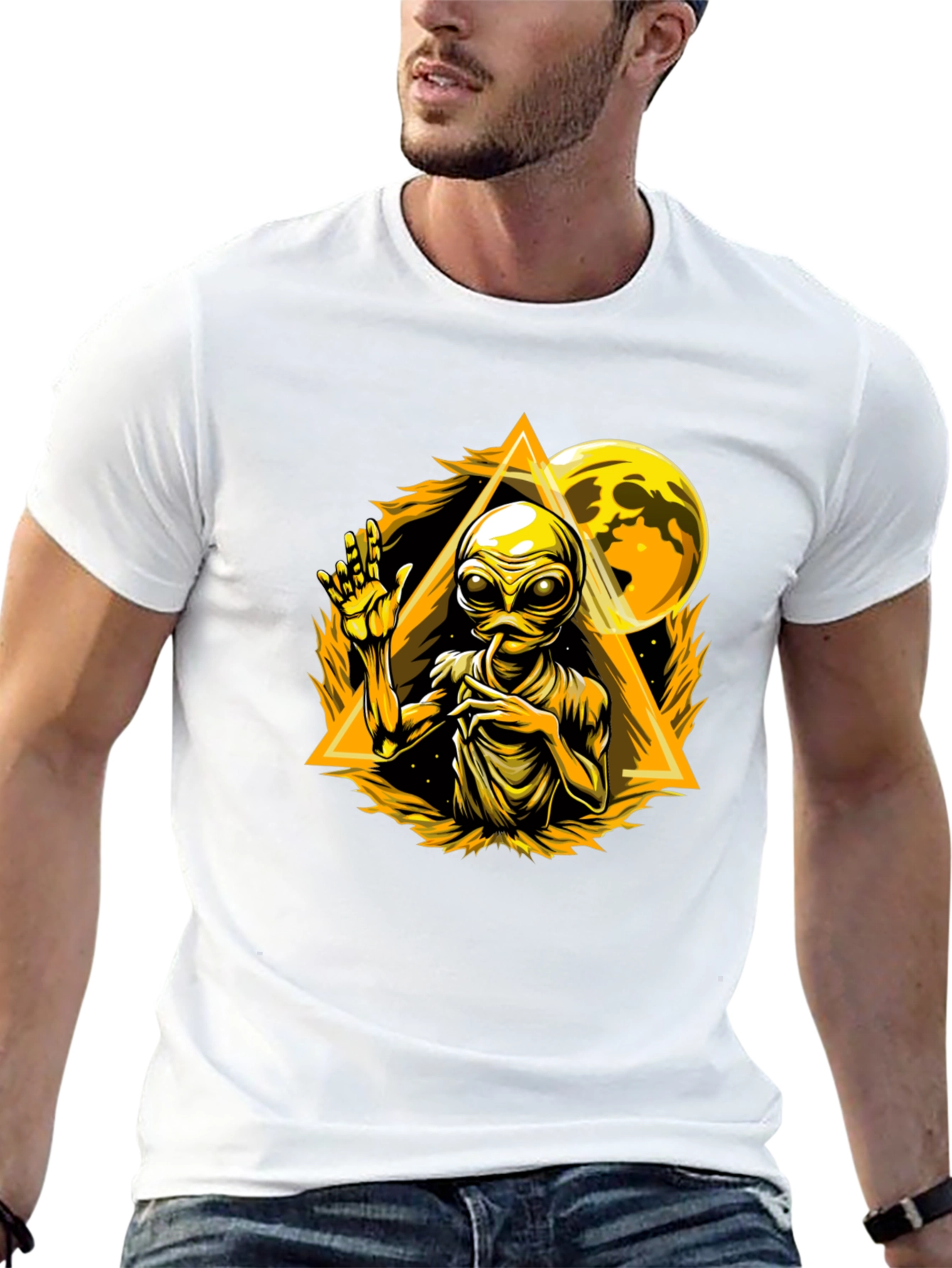 Alien Graphic T-Shirt - Sci-Fi Design