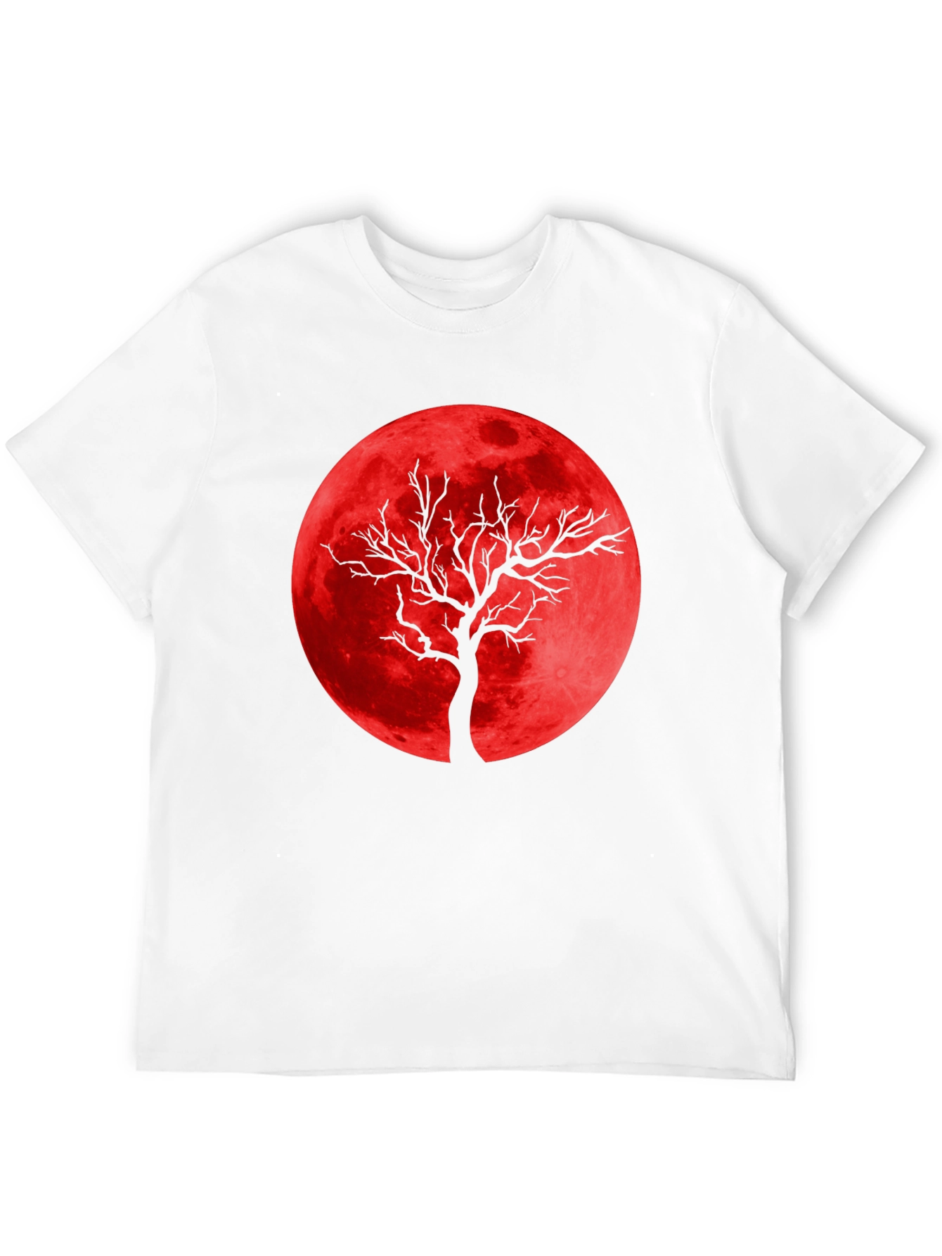 Red Moon Tree Graphic Tee - Unique Design