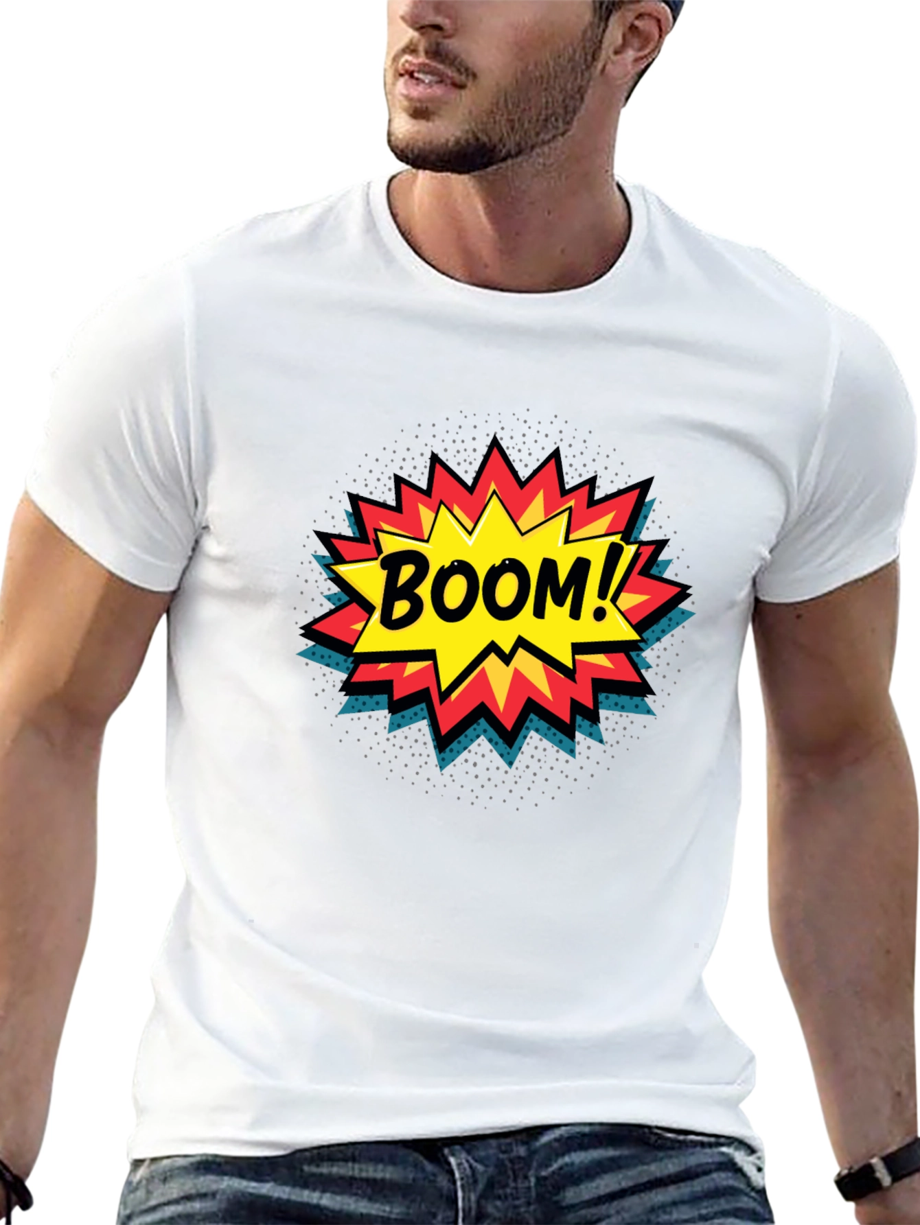 Boom! Comic Book Graphic Print Black T-Shirt