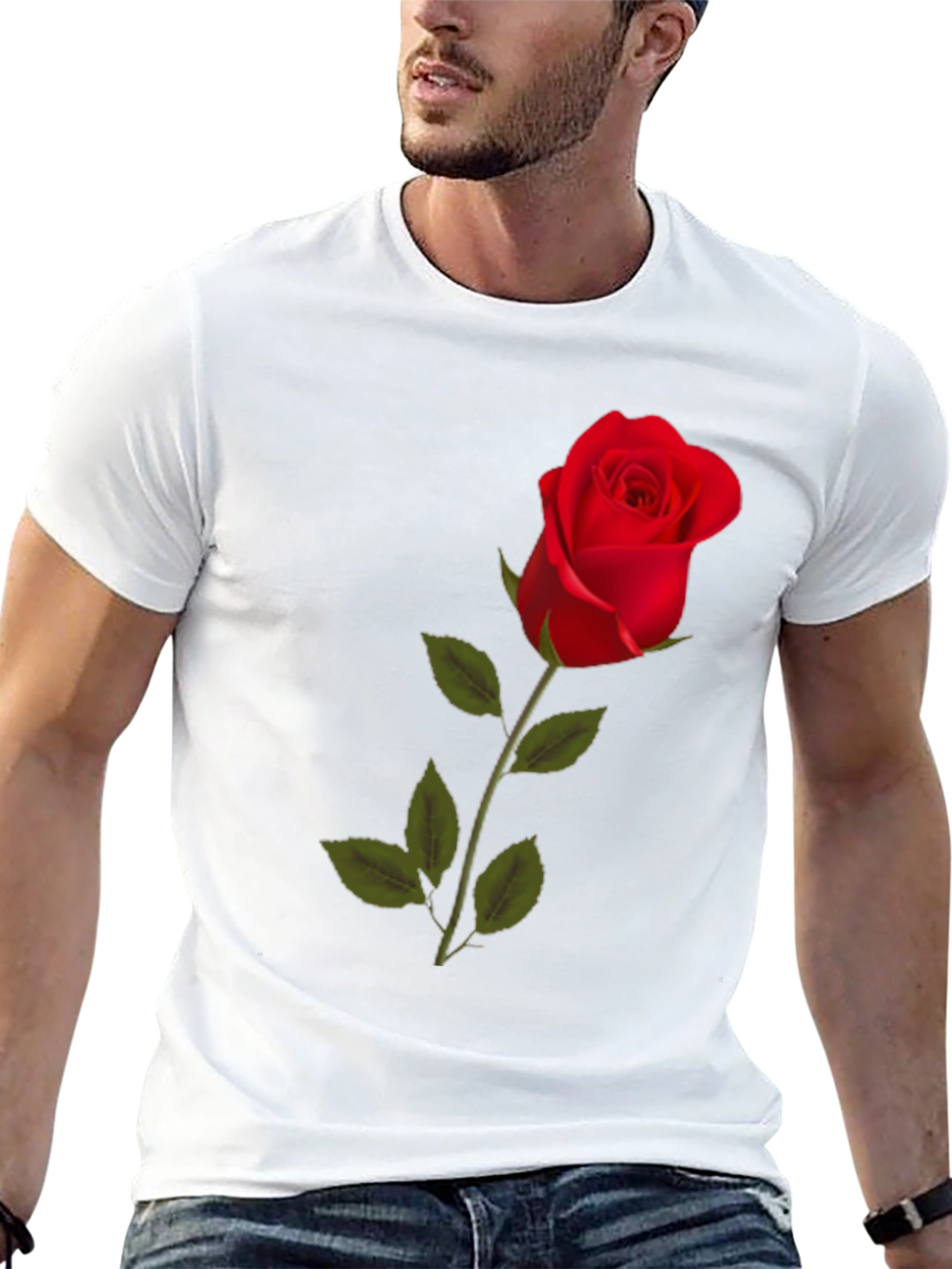 Rose Graphic T-Shirt | Classic Black Tee