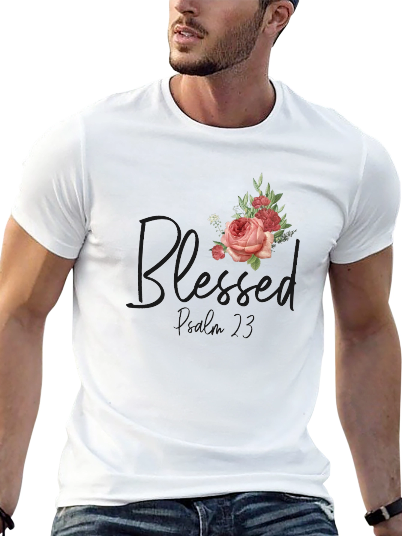 Blessed Proverbs 3:5 Floral T-Shirt