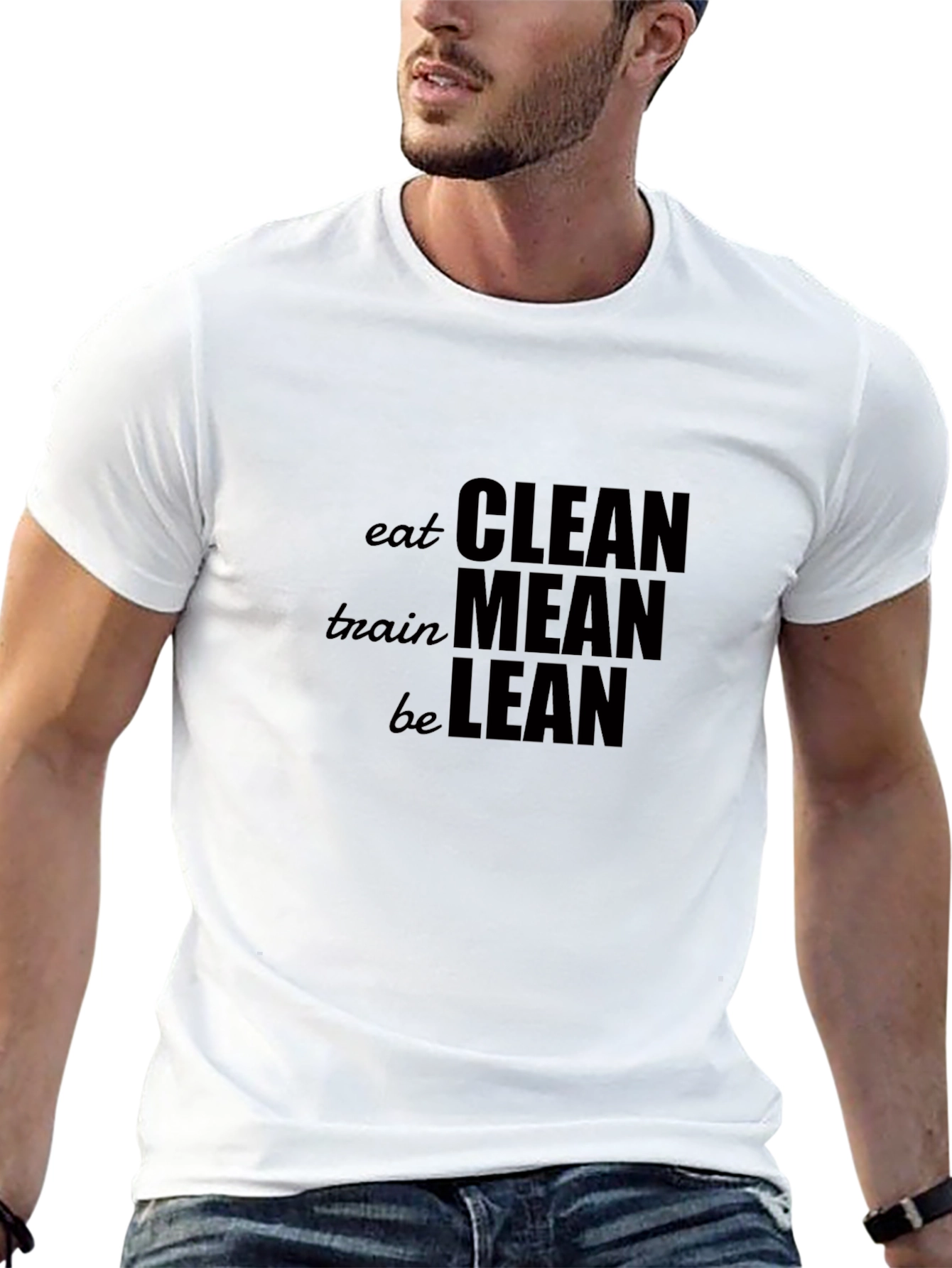 Eat Clean Train Mean Black T-Shirt