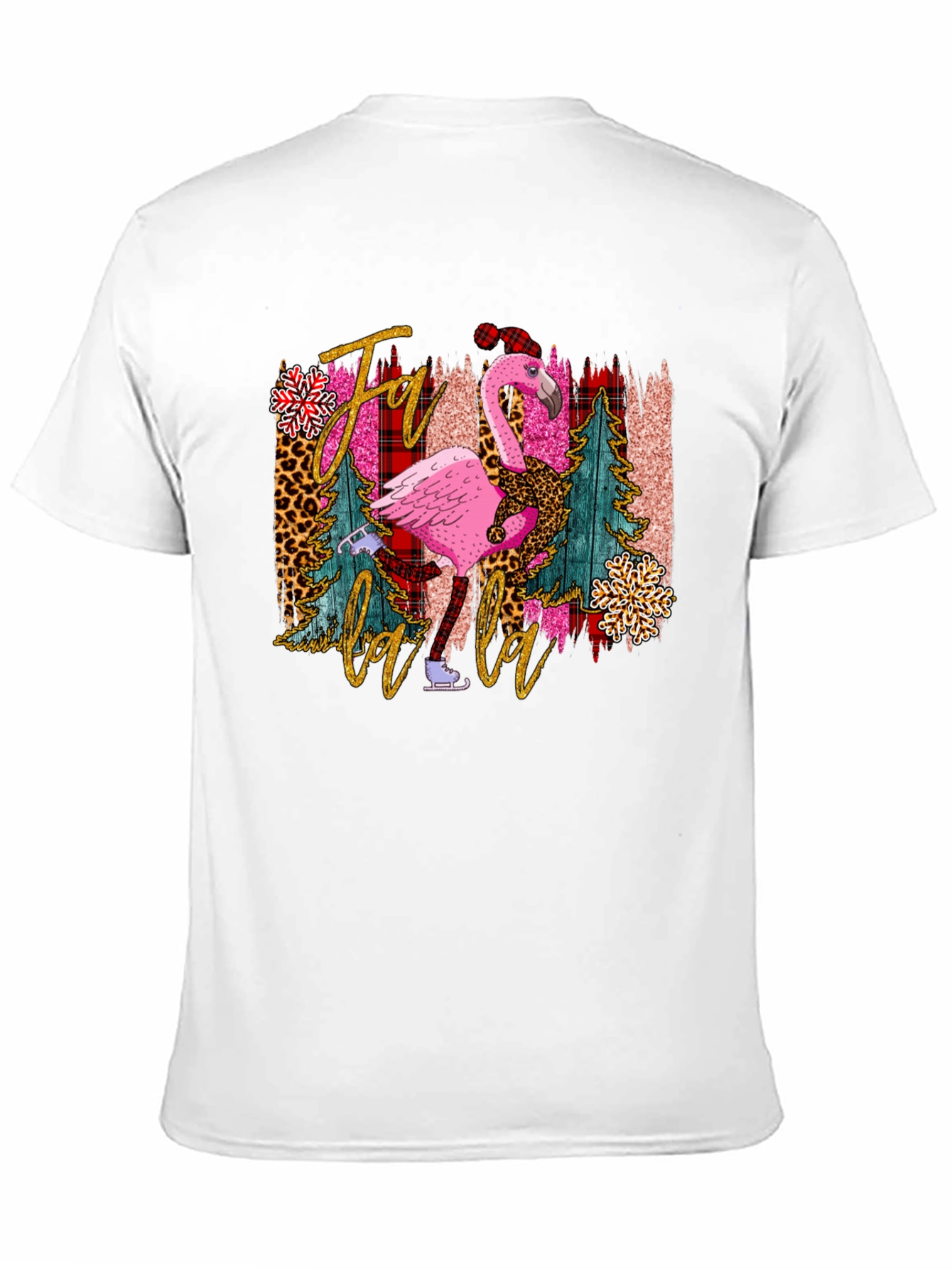 Festive Flamingo T-Shirt - Fa la la la la!