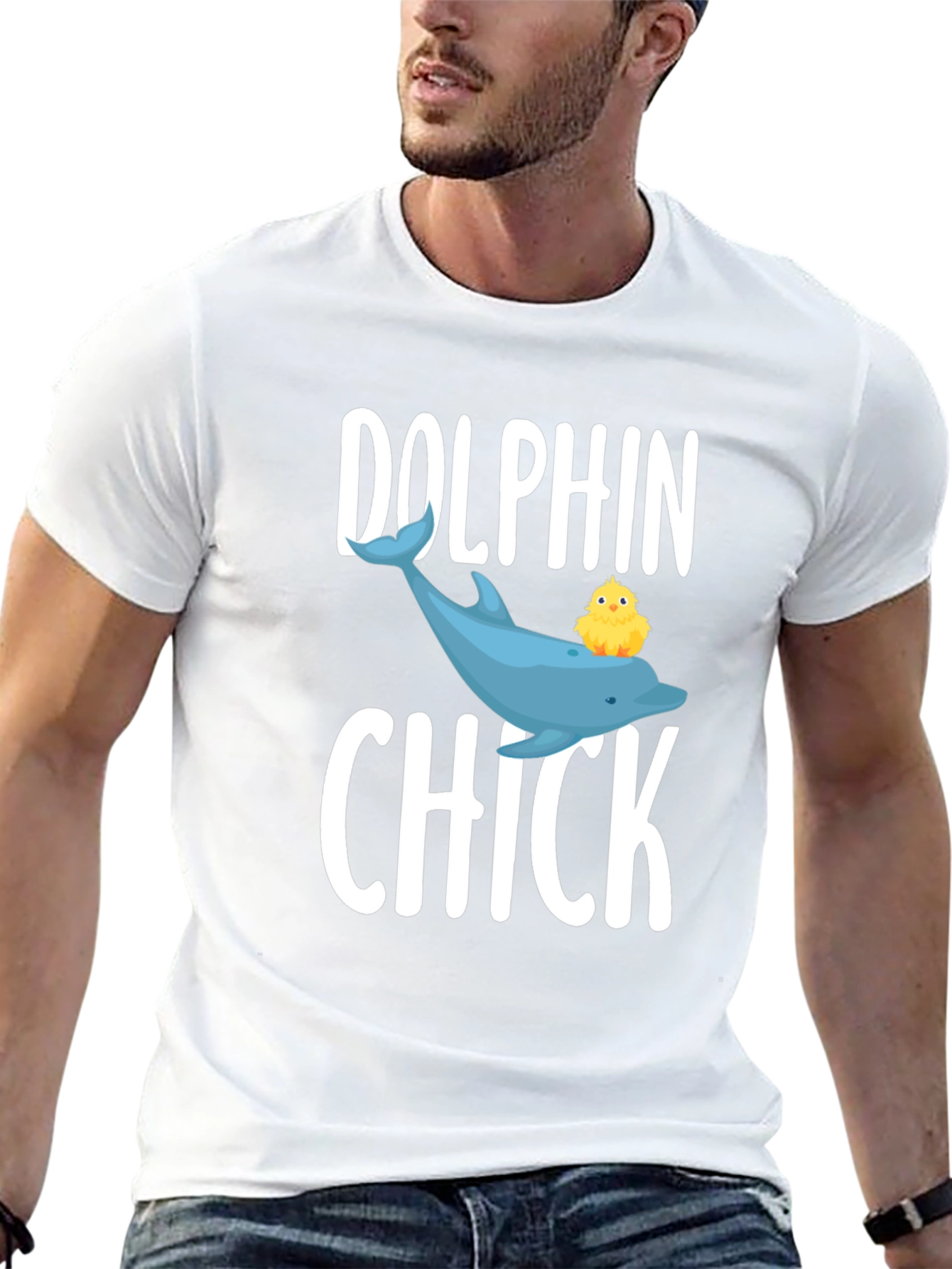 Dolphin Chick Graphic Tee - Cute Animal T-Shirt