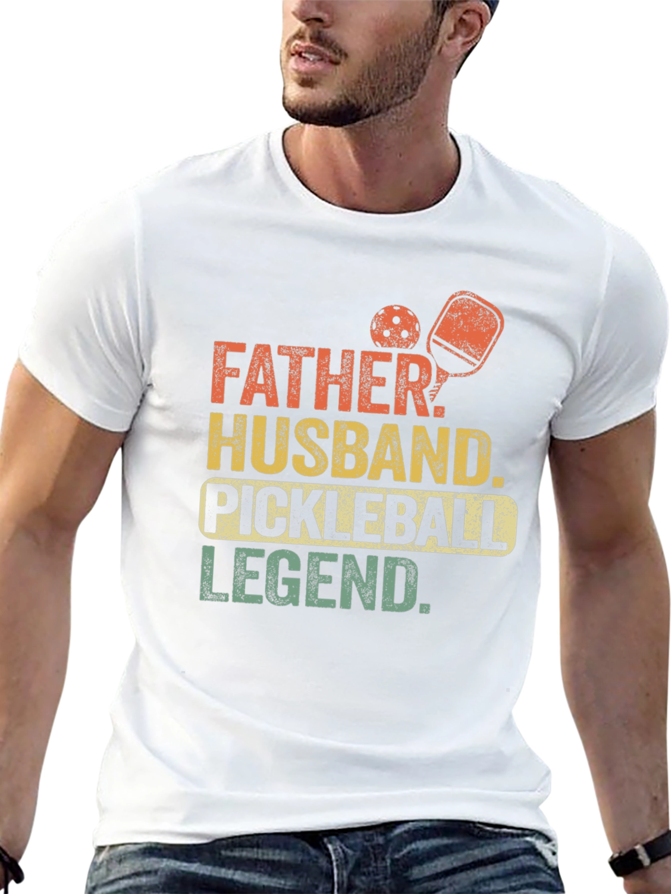 Father Husband Pickleball Legend Graphic Tee