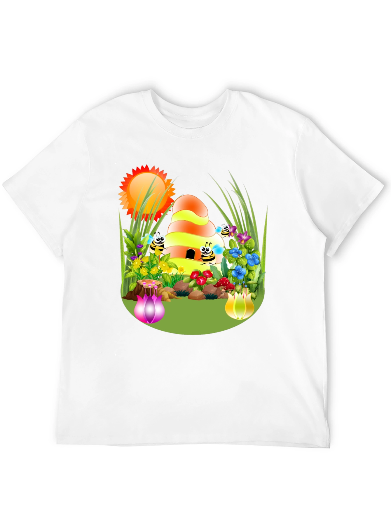 Bee Happy T-Shirt - Nature Graphic Tee