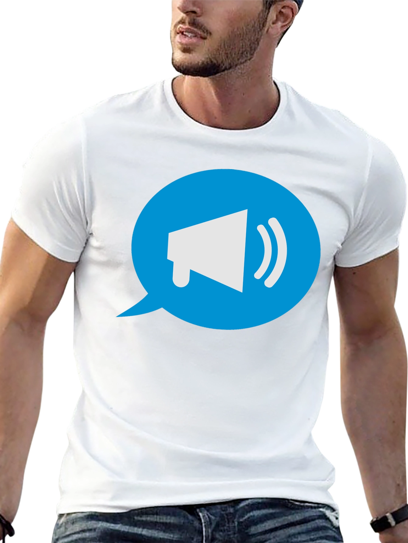 Megaphone Graphic T-Shirt - Bold Statement Tee