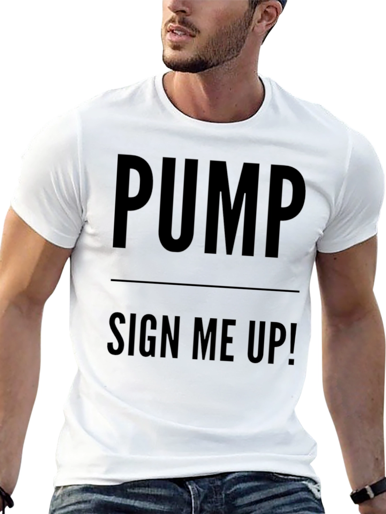 Pump Sign Me Up! Black Graphic T-Shirt