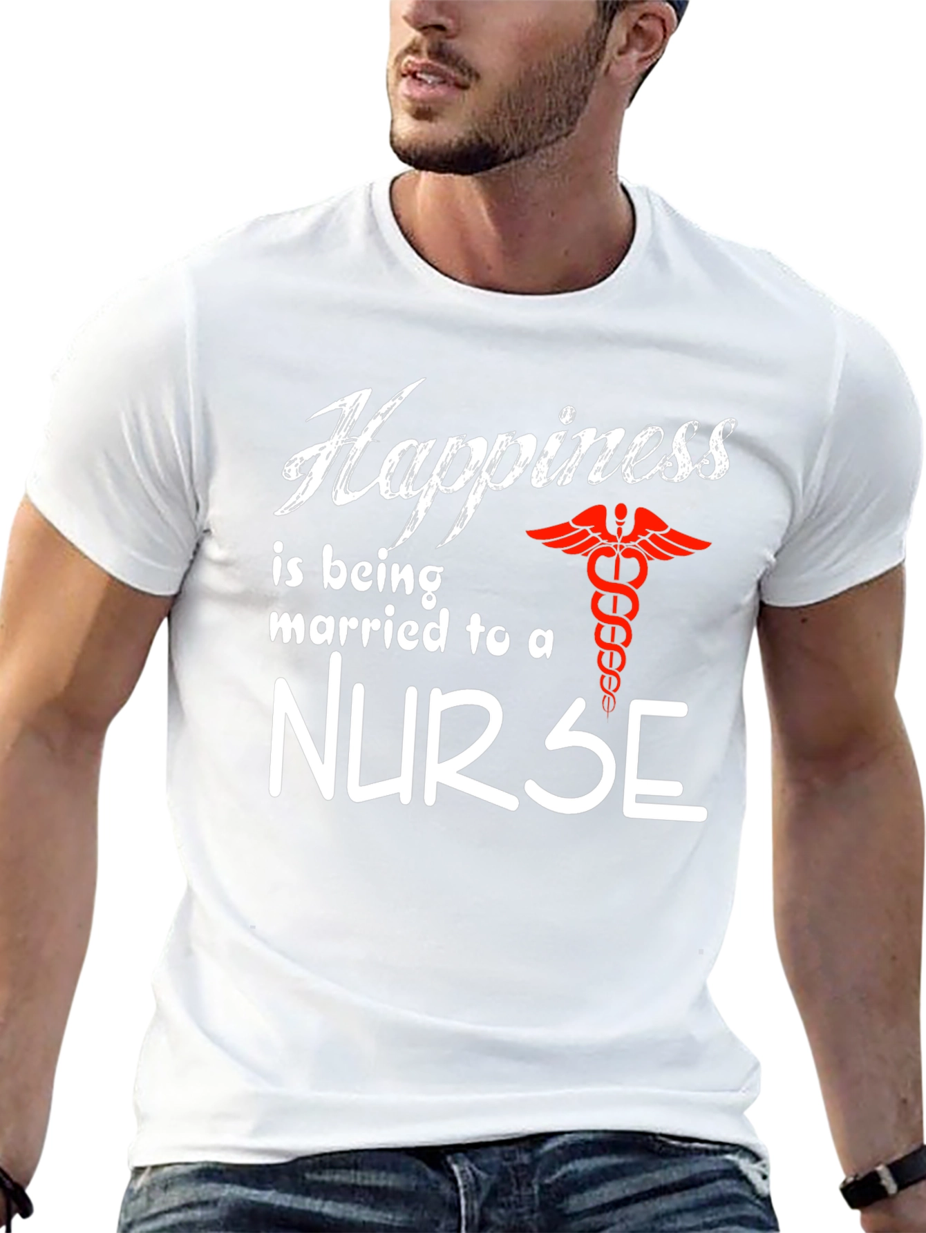 Happiness is Being Married to a Nurse T-Shirt