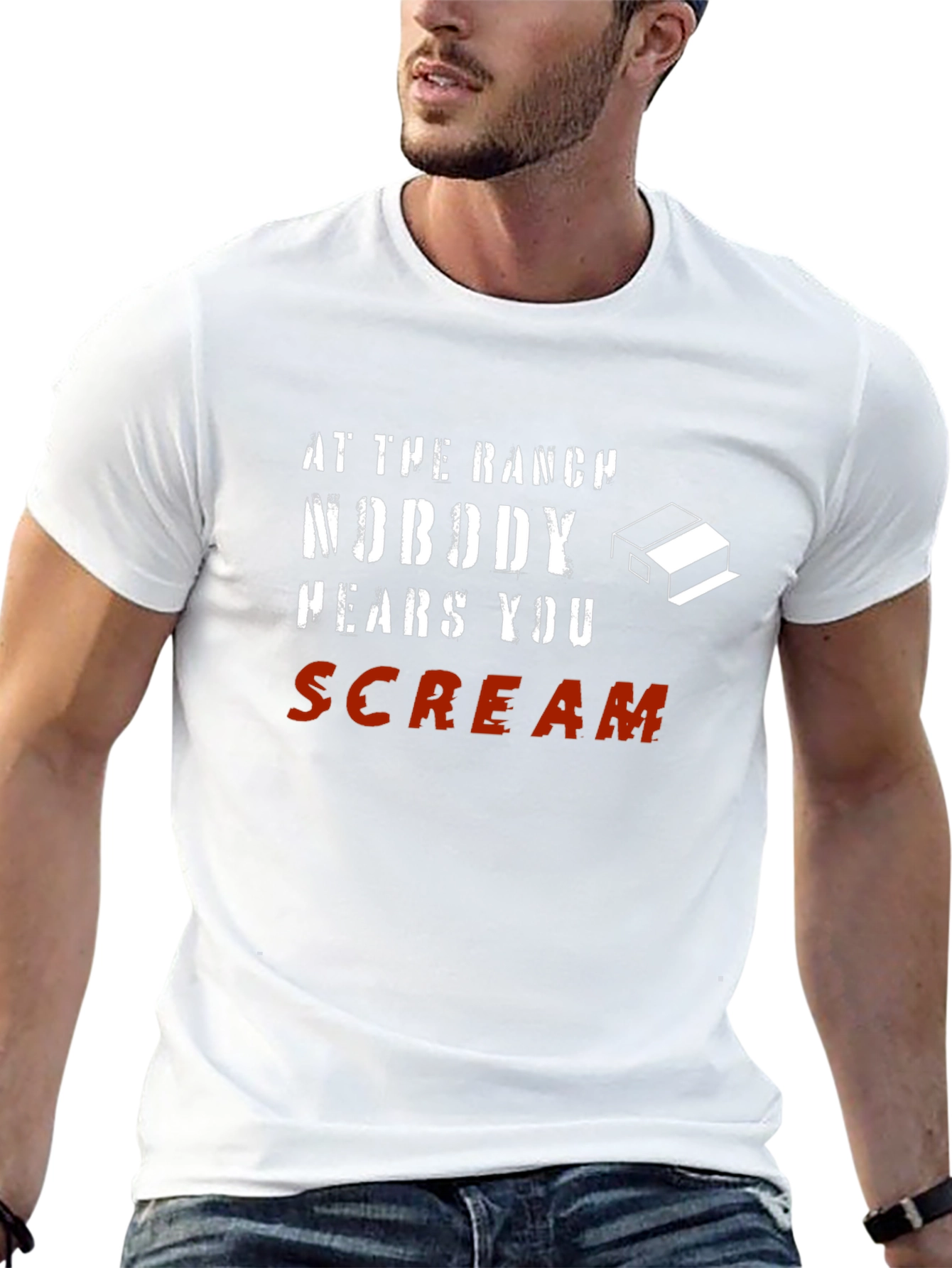 At The Ranch Nobody Hears You Scream Black T-Shirt