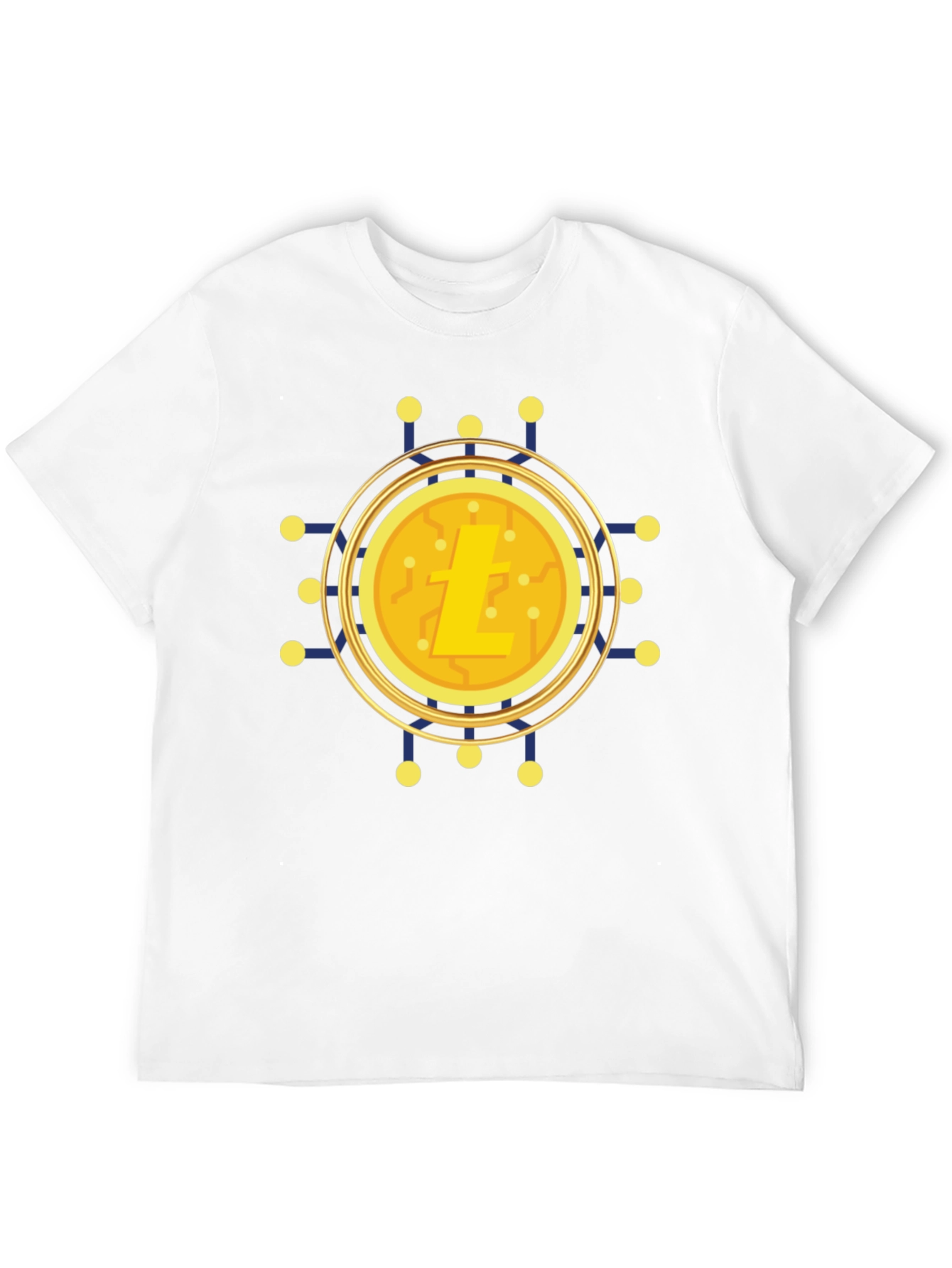 Litecoin Crypto Tee - Black Cotton Blend Shirt