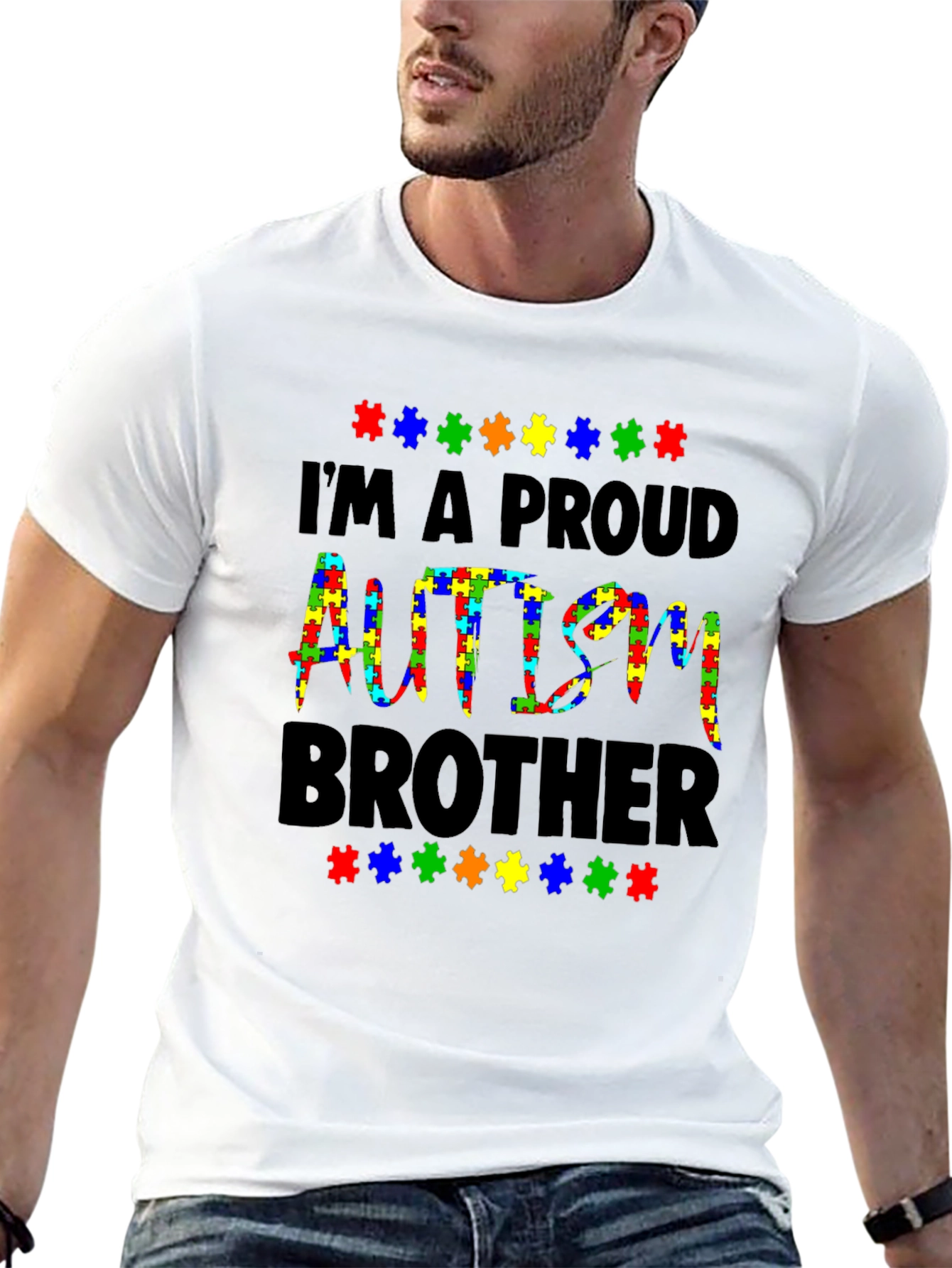 Proud Autism Brother T-Shirt Support Awareness