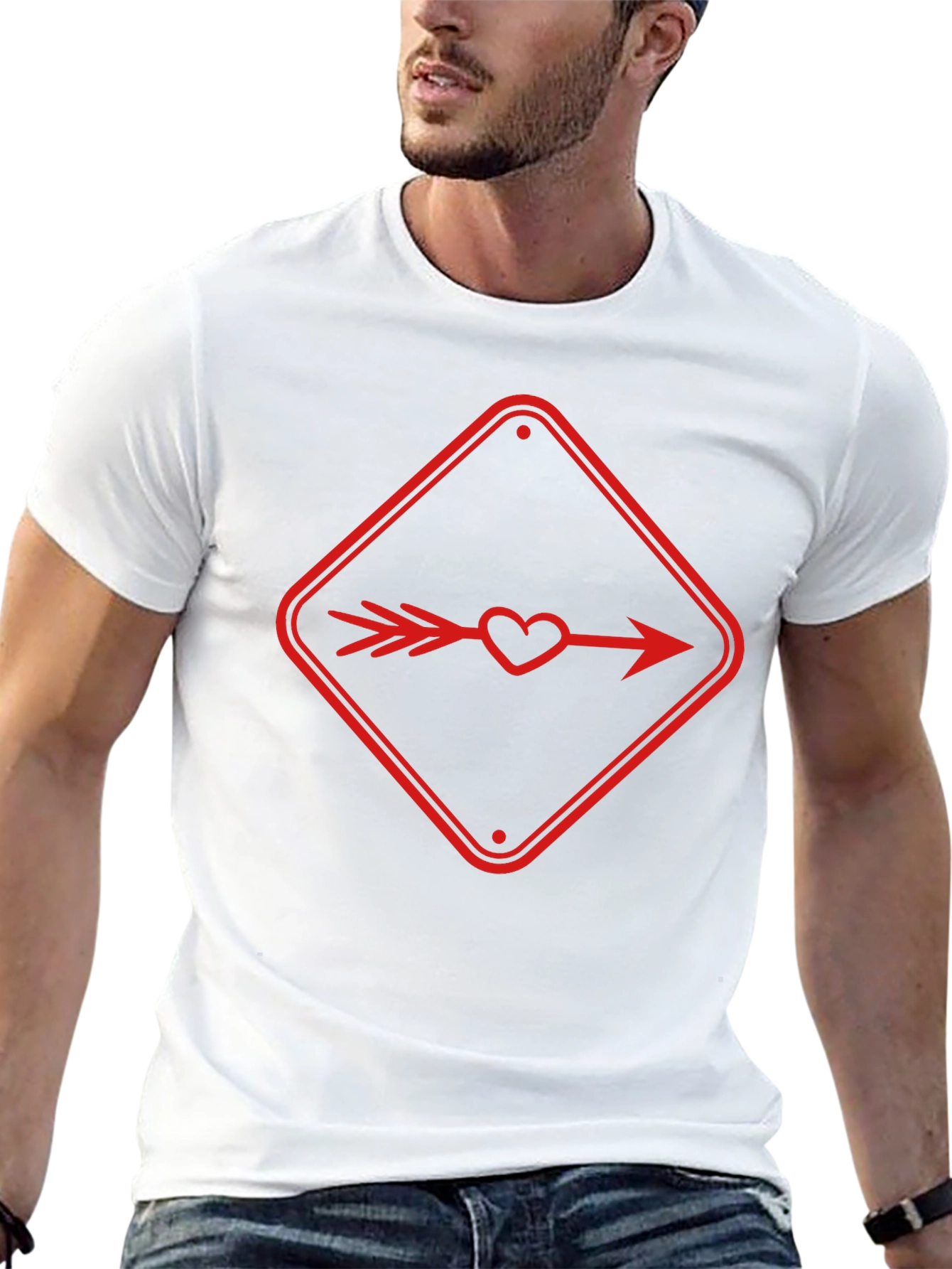 Arrow Heart Graphic Tee - Valentines Day Shirt