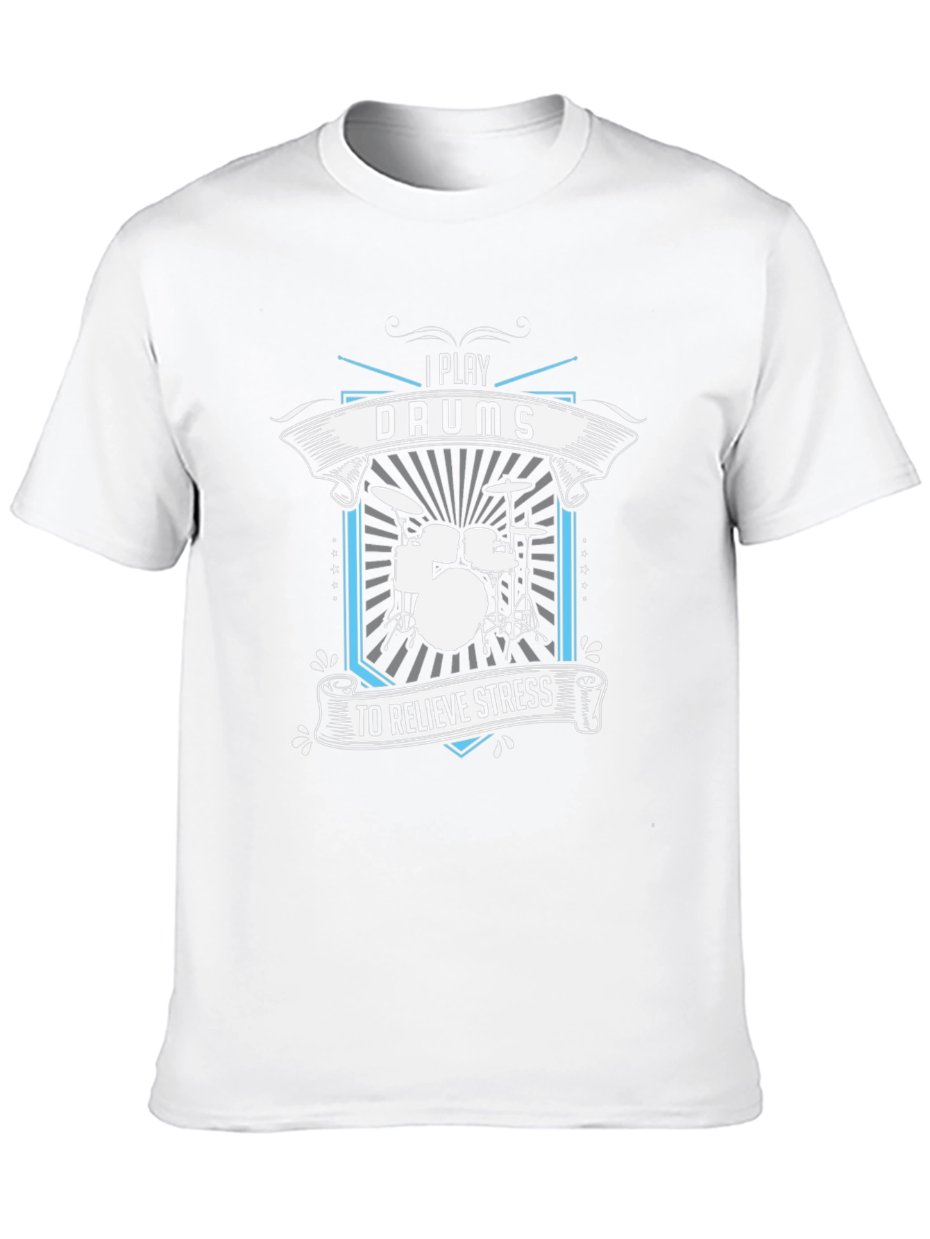 I Play Drums T-Shirt - Relieve Stress Band Tee