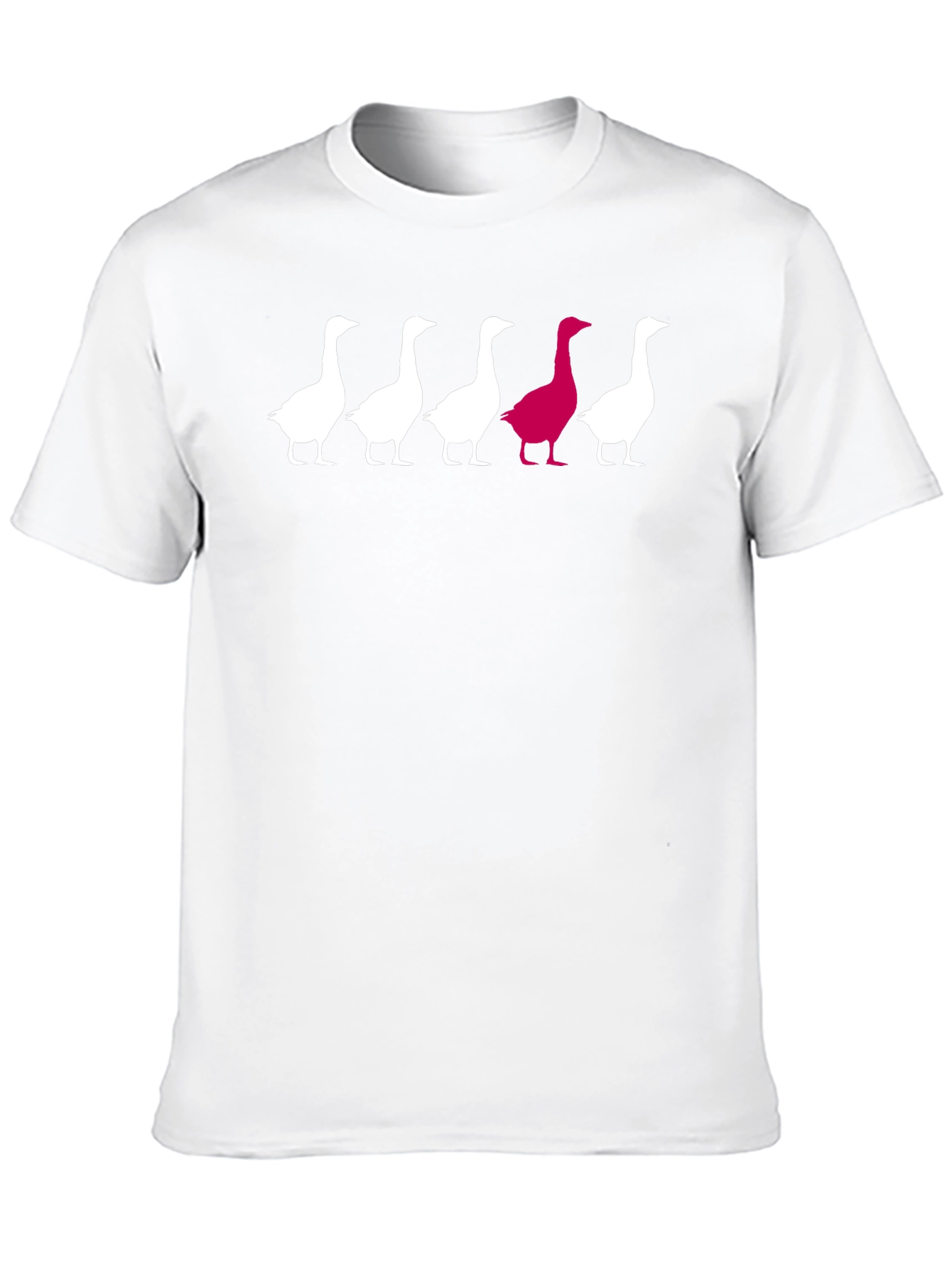 Unique Goose Graphic Tee - Black Cotton T-Shirt