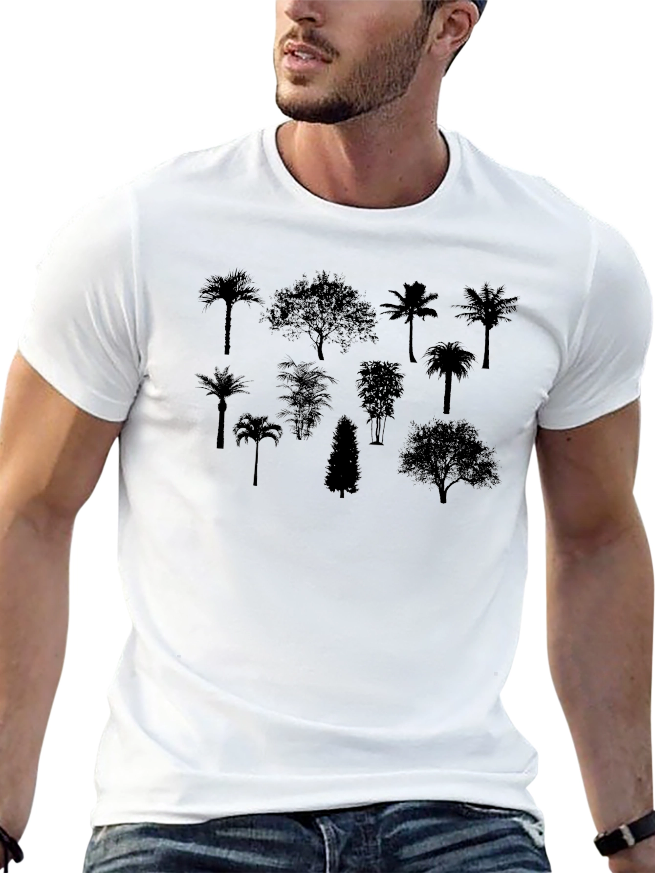 Silhouette Trees Black Graphic Tee