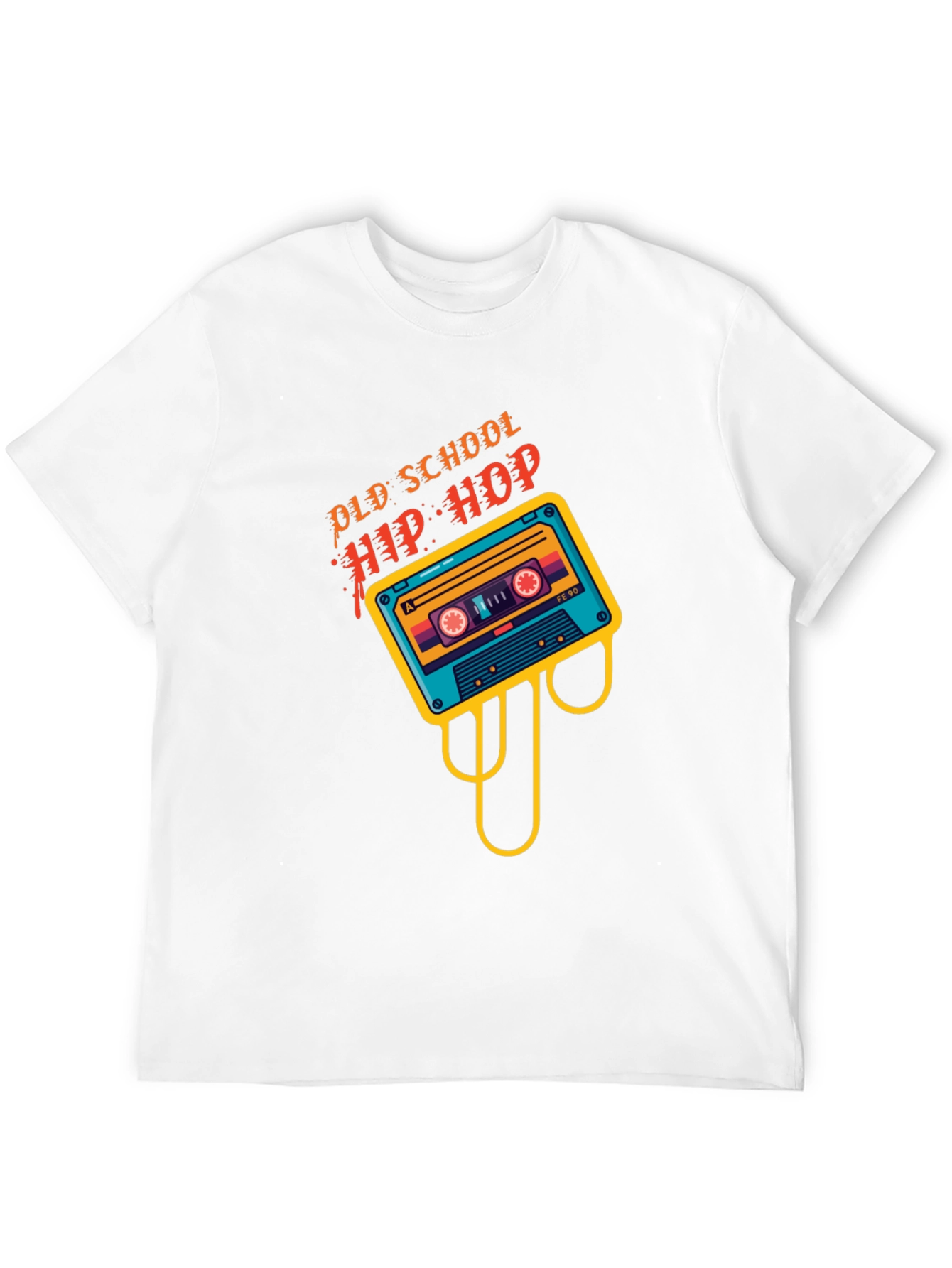 Old School Hip Hop Cassette Graphic Tee - Black