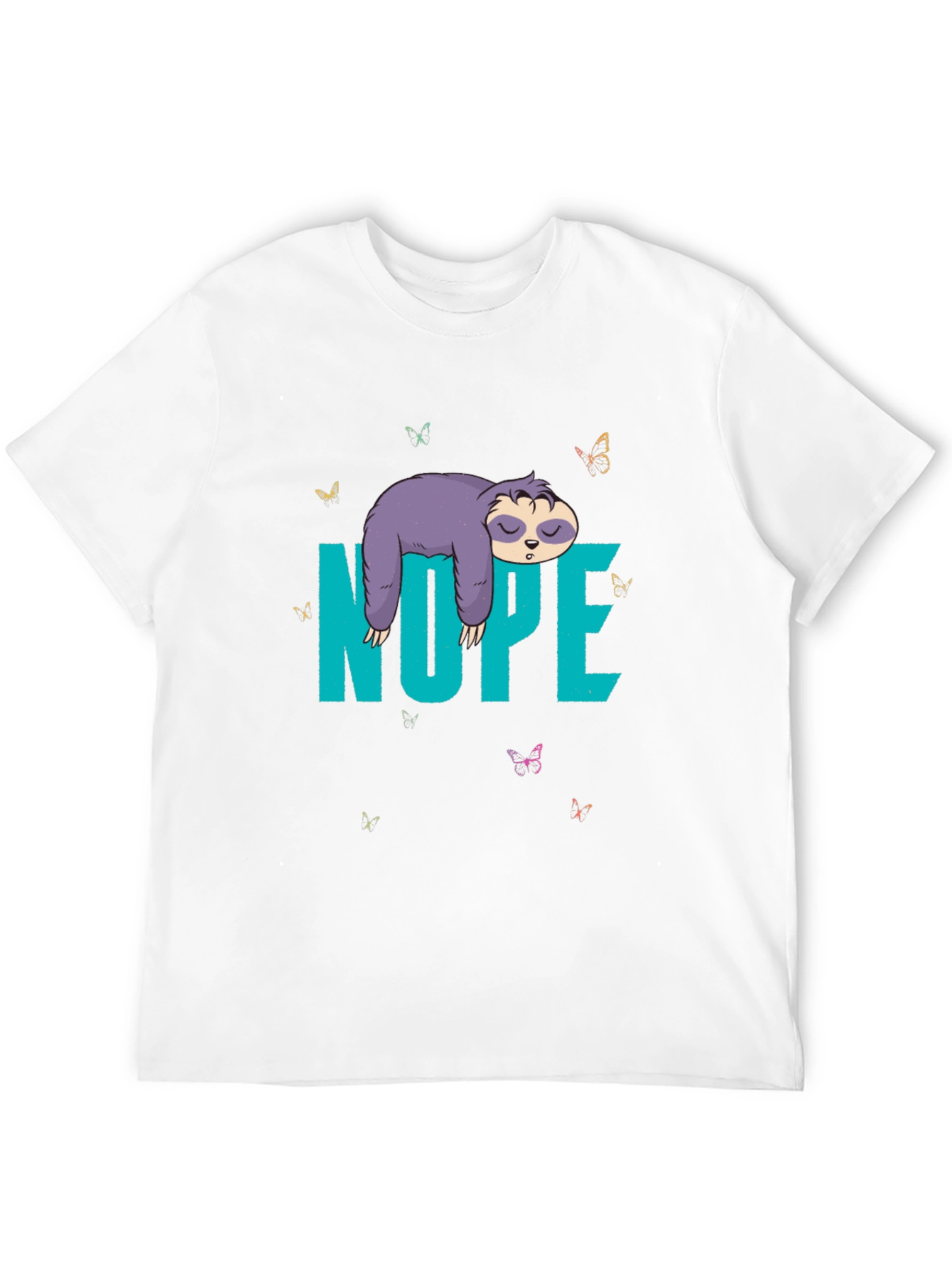 Sloth Nope Graphic Tee - Funny Lazy Animal T-Shirt