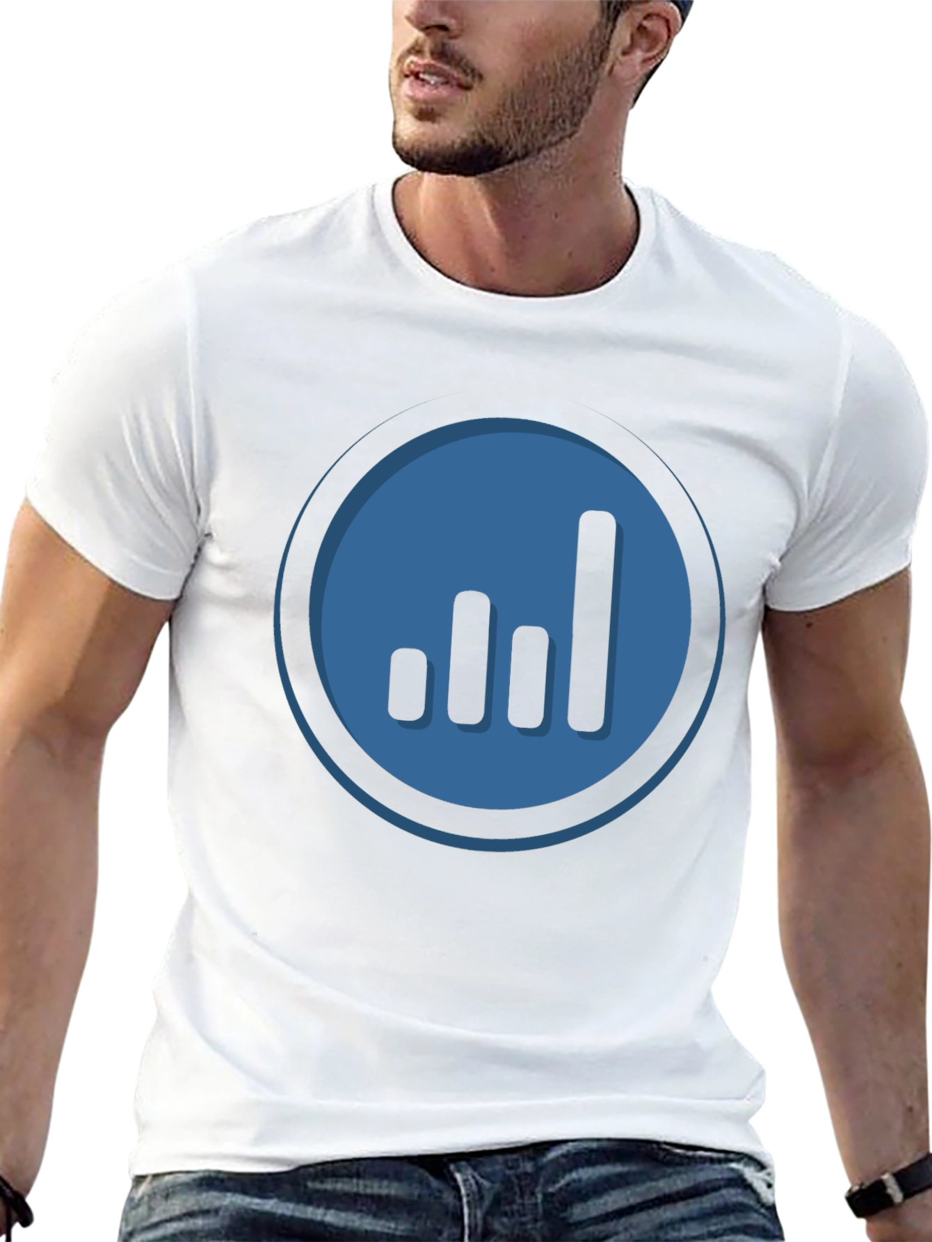 Signal Strength Graphic Tee - Black Cotton T-Shirt